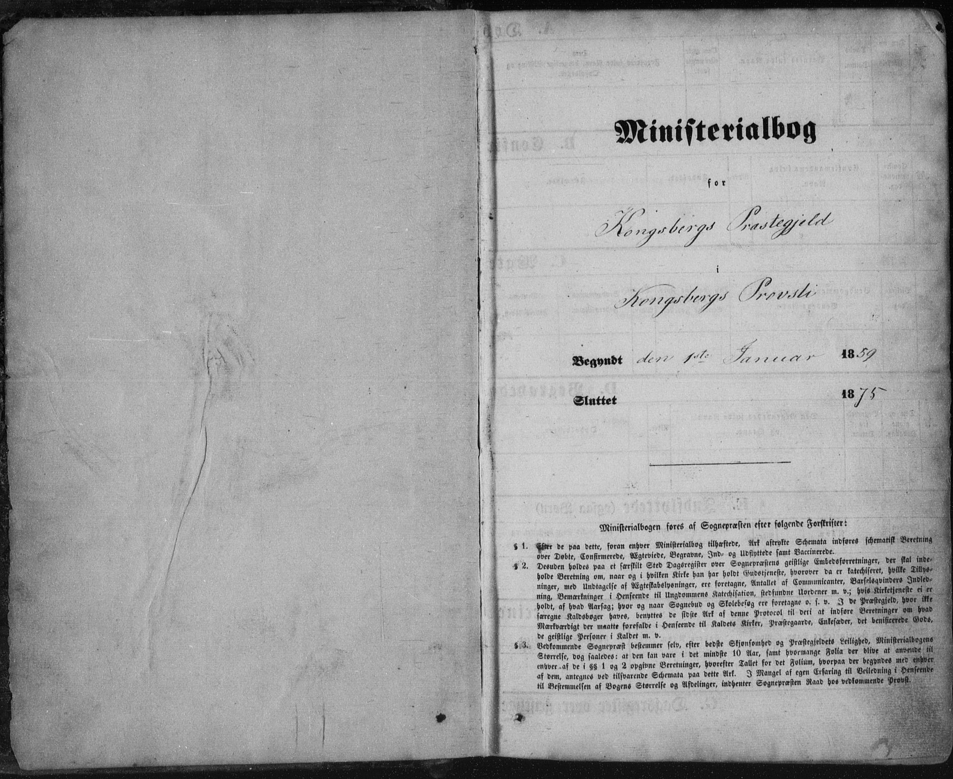 Kongsberg kirkebøker, AV/SAKO-A-22/F/Fa/L0010: Parish register (official) no. I 10, 1859-1875