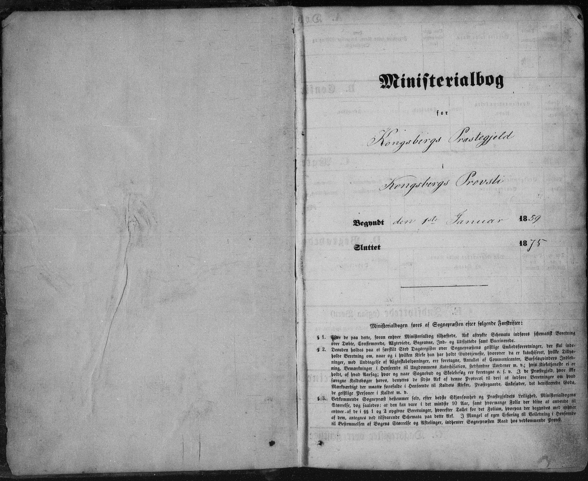 Kongsberg kirkebøker, SAKO/A-22/F/Fa/L0010: Parish register (official) no. I 10, 1859-1875