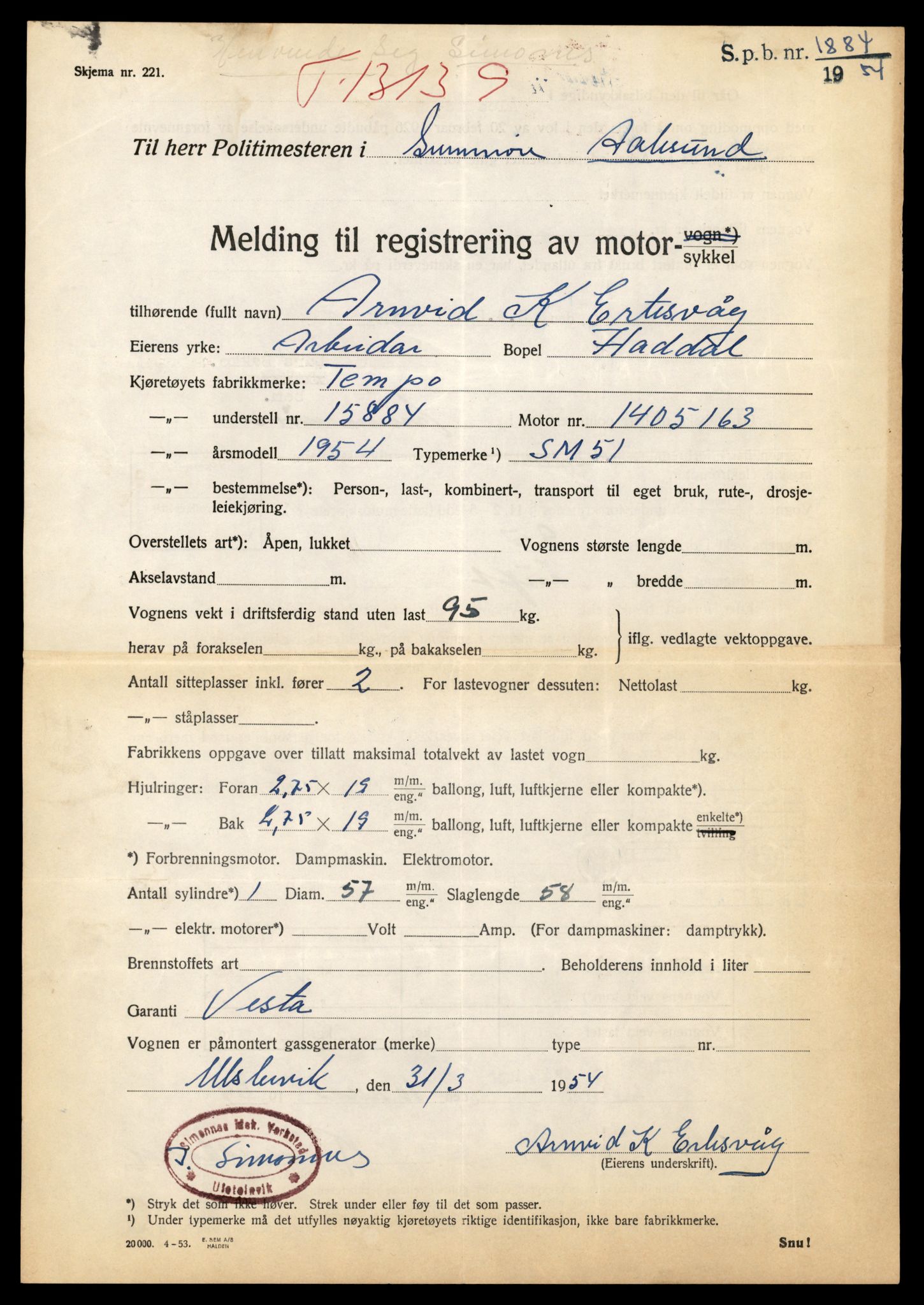 Møre og Romsdal vegkontor - Ålesund trafikkstasjon, AV/SAT-A-4099/F/Fe/L0037: Registreringskort for kjøretøy T 13031 - T 13179, 1927-1998, p. 2141