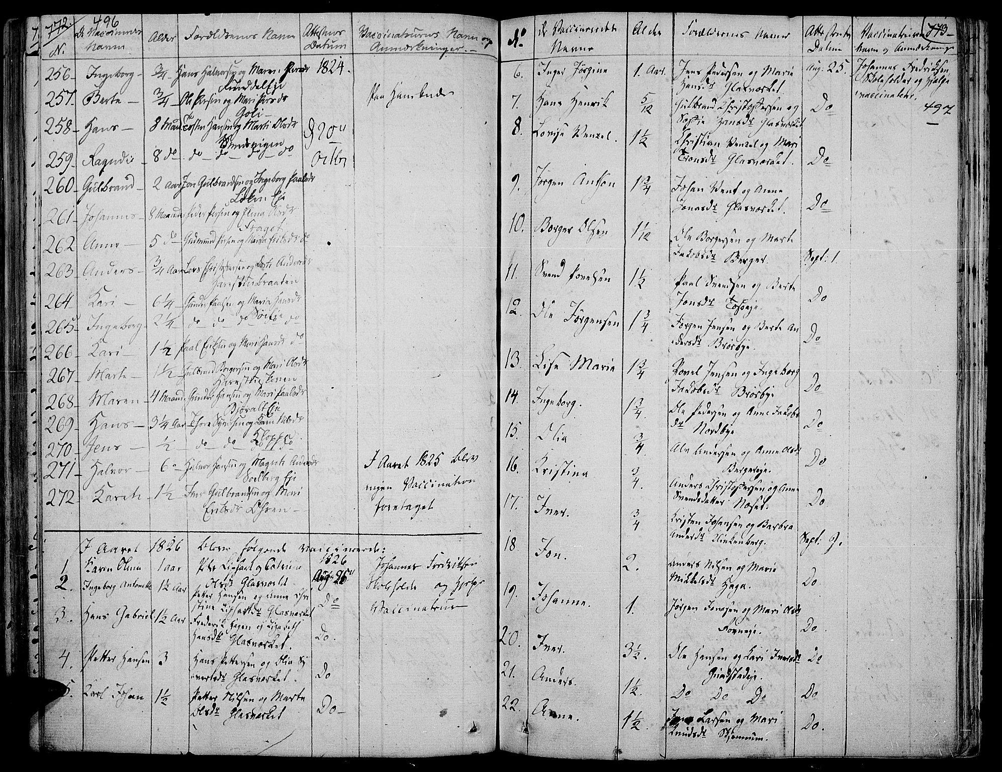 Jevnaker prestekontor, SAH/PREST-116/H/Ha/Haa/L0004: Parish register (official) no. 4, 1800-1861, p. 496-497
