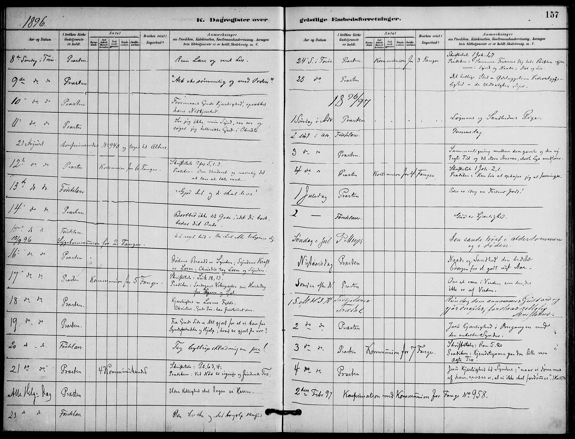 Botsfengslet prestekontor kirkebøker, AV/SAO-A-11688a: Parish register (official) no. 2, 1881-1914, p. 157