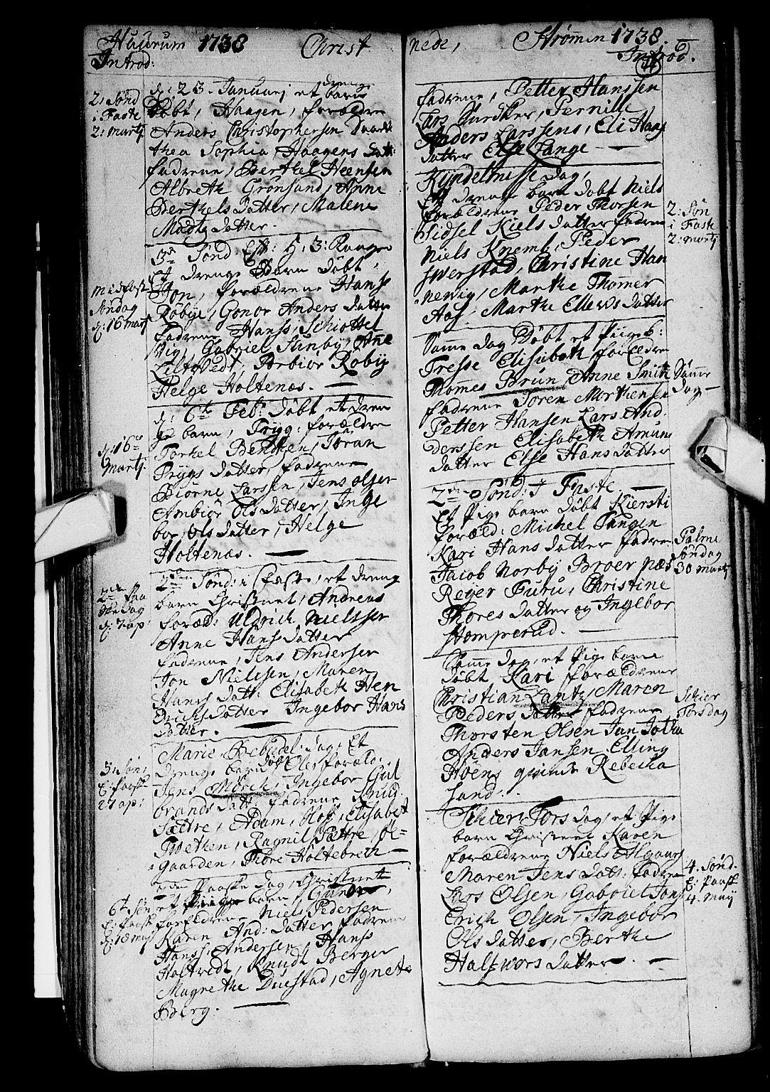 Hurum kirkebøker, AV/SAKO-A-229/F/Fa/L0002: Parish register (official) no. 2, 1733-1757, p. 44