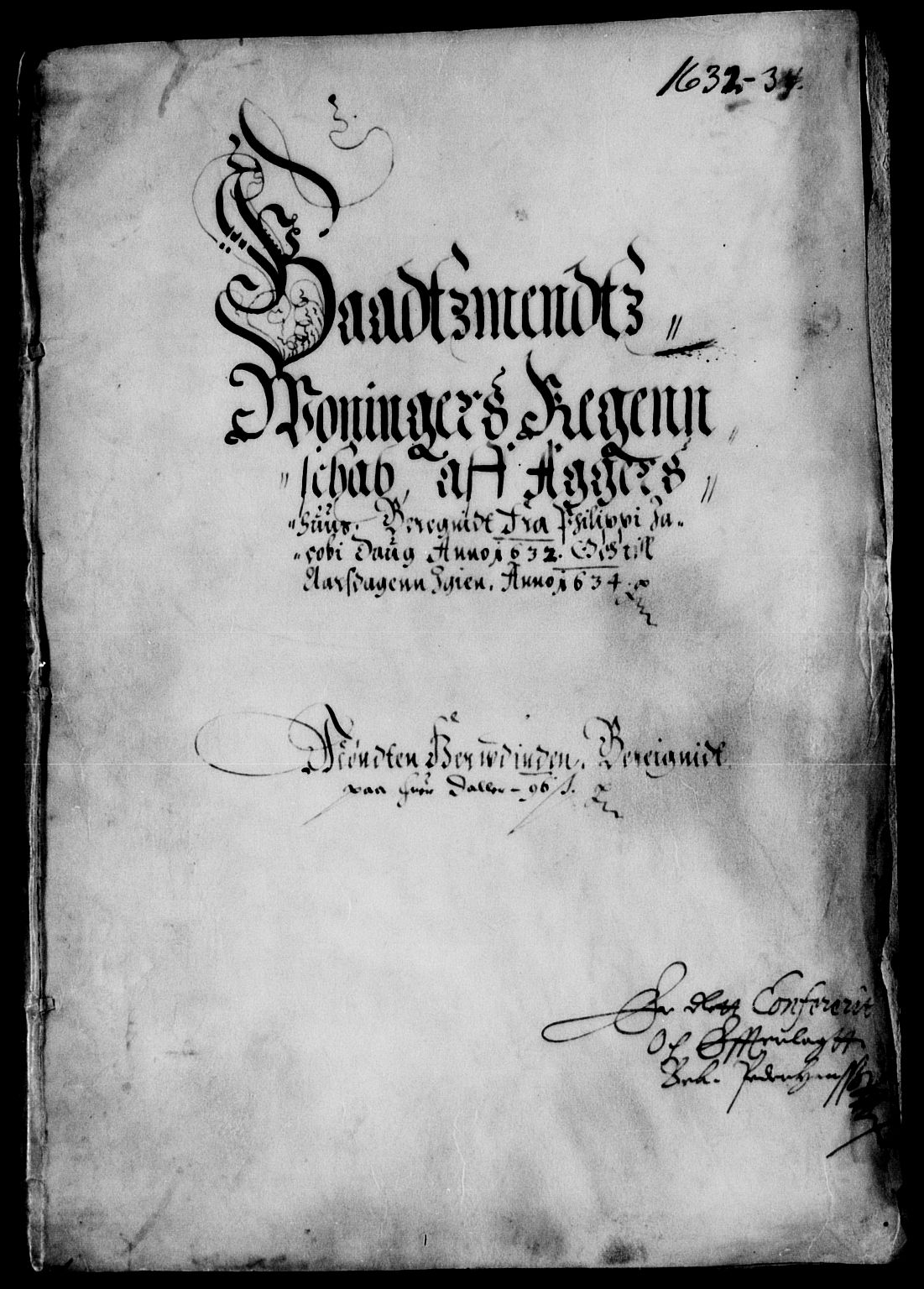 Rentekammeret inntil 1814, Reviderte regnskaper, Lensregnskaper, AV/RA-EA-5023/R/Rb/Rba/L0117: Akershus len, 1632-1634