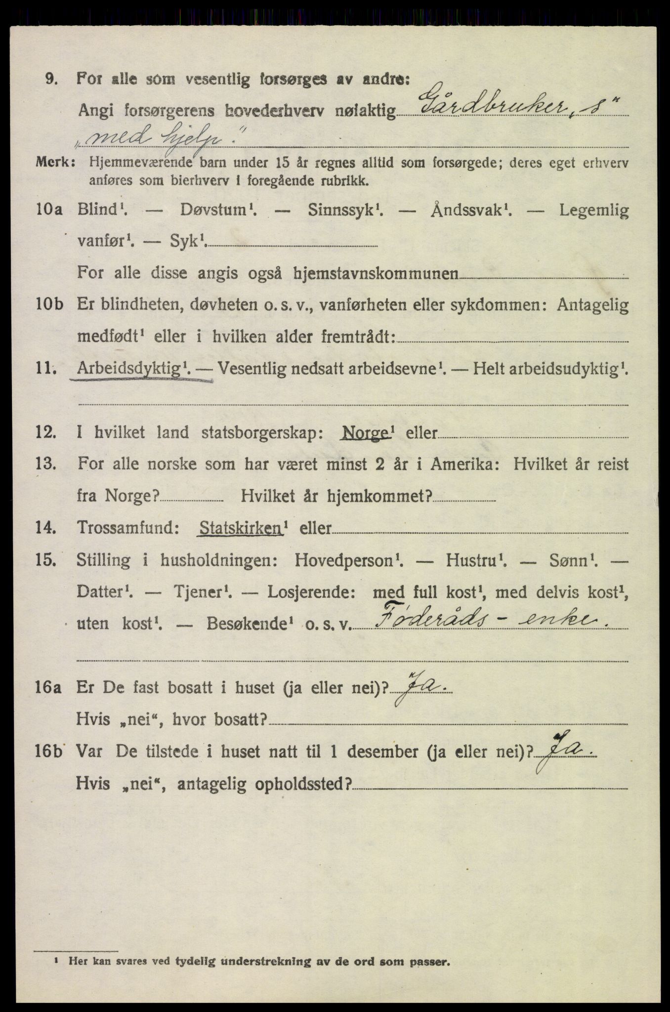 SAH, 1920 census for Øvre Rendal, 1920, p. 2050