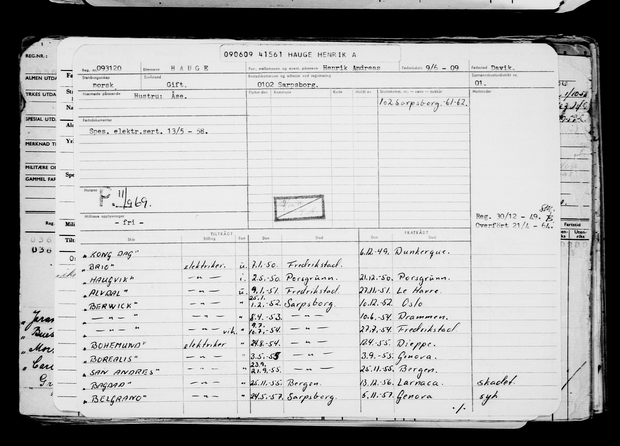 Direktoratet for sjømenn, AV/RA-S-3545/G/Gb/L0083: Hovedkort, 1909, p. 566