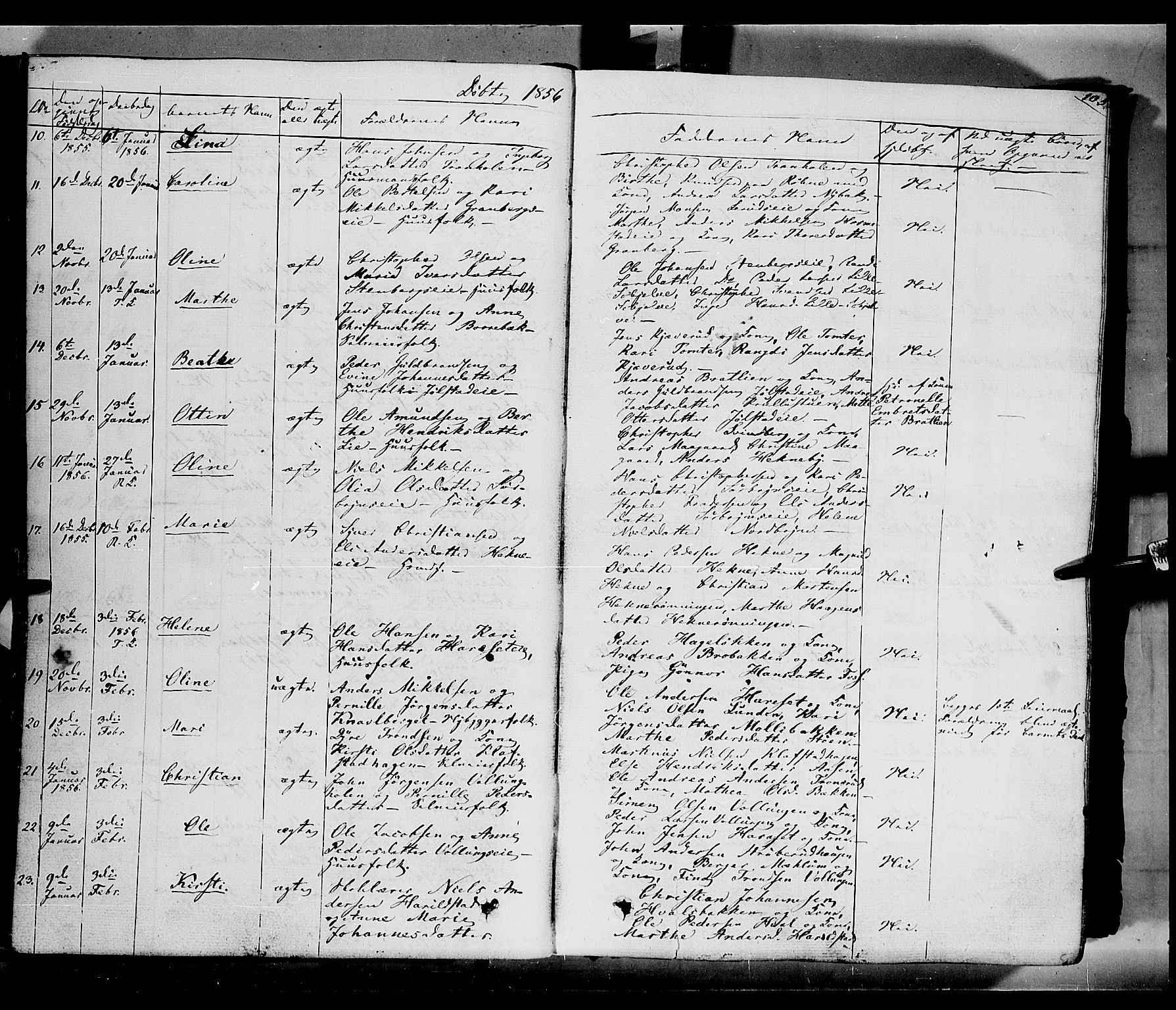 Romedal prestekontor, AV/SAH-PREST-004/K/L0004: Parish register (official) no. 4, 1847-1861, p. 105