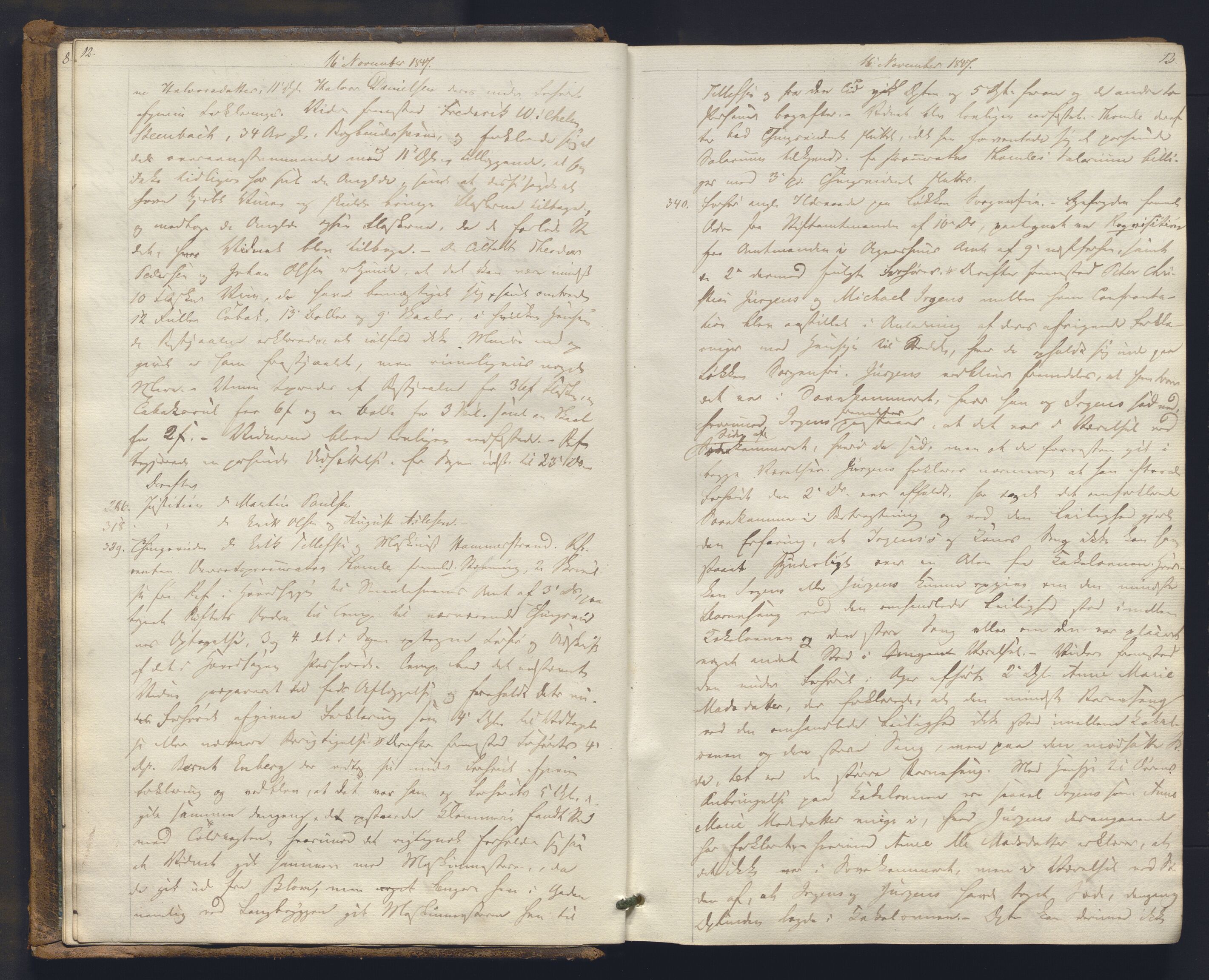 Christiania byfogd, AV/SAO-A-11543/F/Fc/L0014: Ekstrarettsprotokoll, 1847-1853, p. 12-13