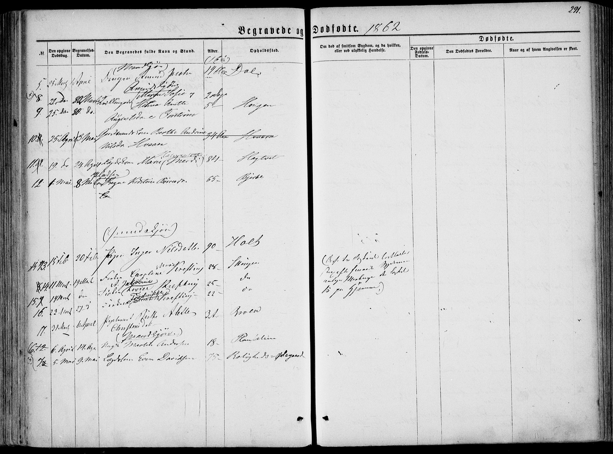 Hedrum kirkebøker, AV/SAKO-A-344/F/Fa/L0007: Parish register (official) no. I 7, 1857-1868, p. 291