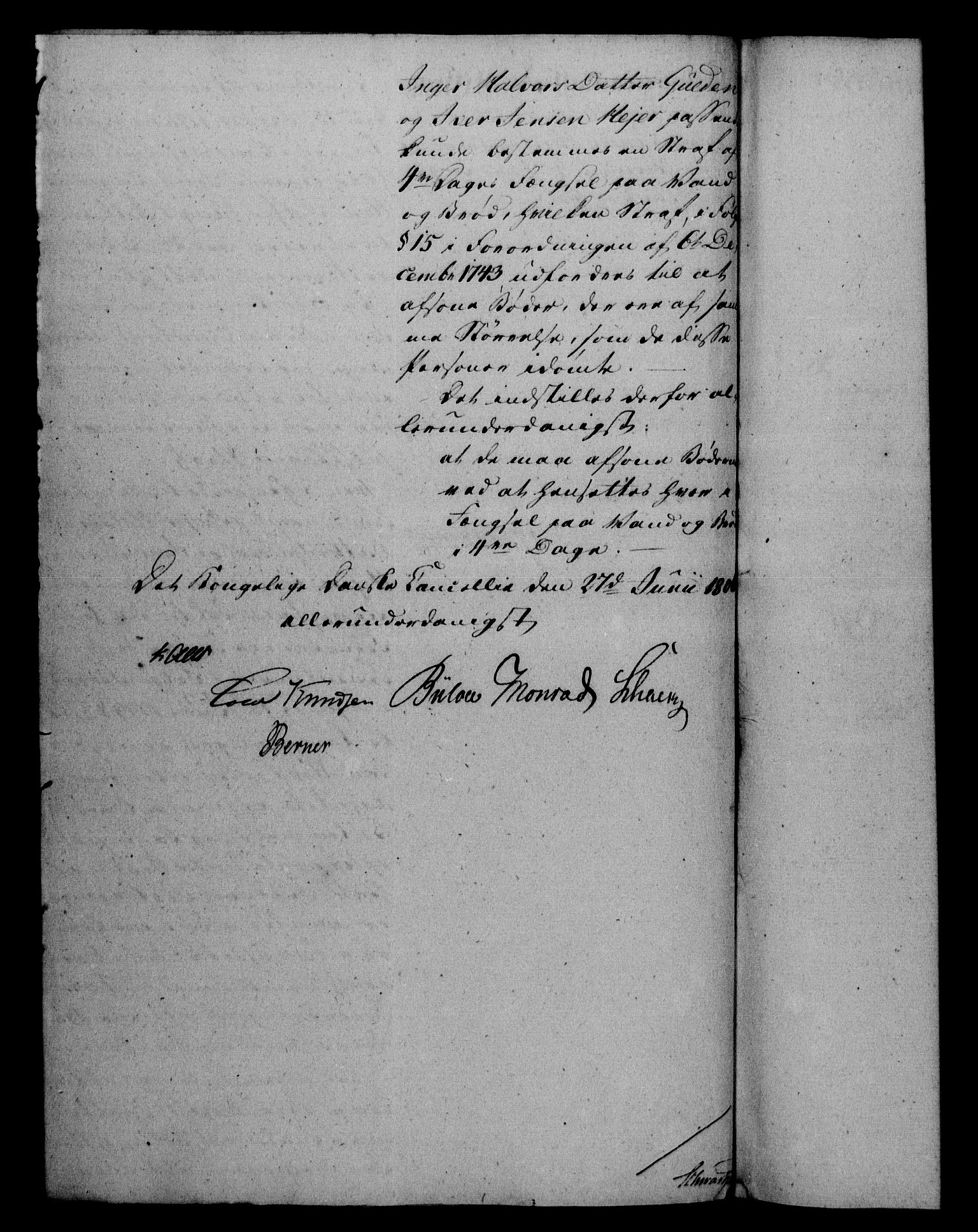 Danske Kanselli 1800-1814, AV/RA-EA-3024/H/Hf/Hfa/Hfab/L0007: Forestillinger, 1806