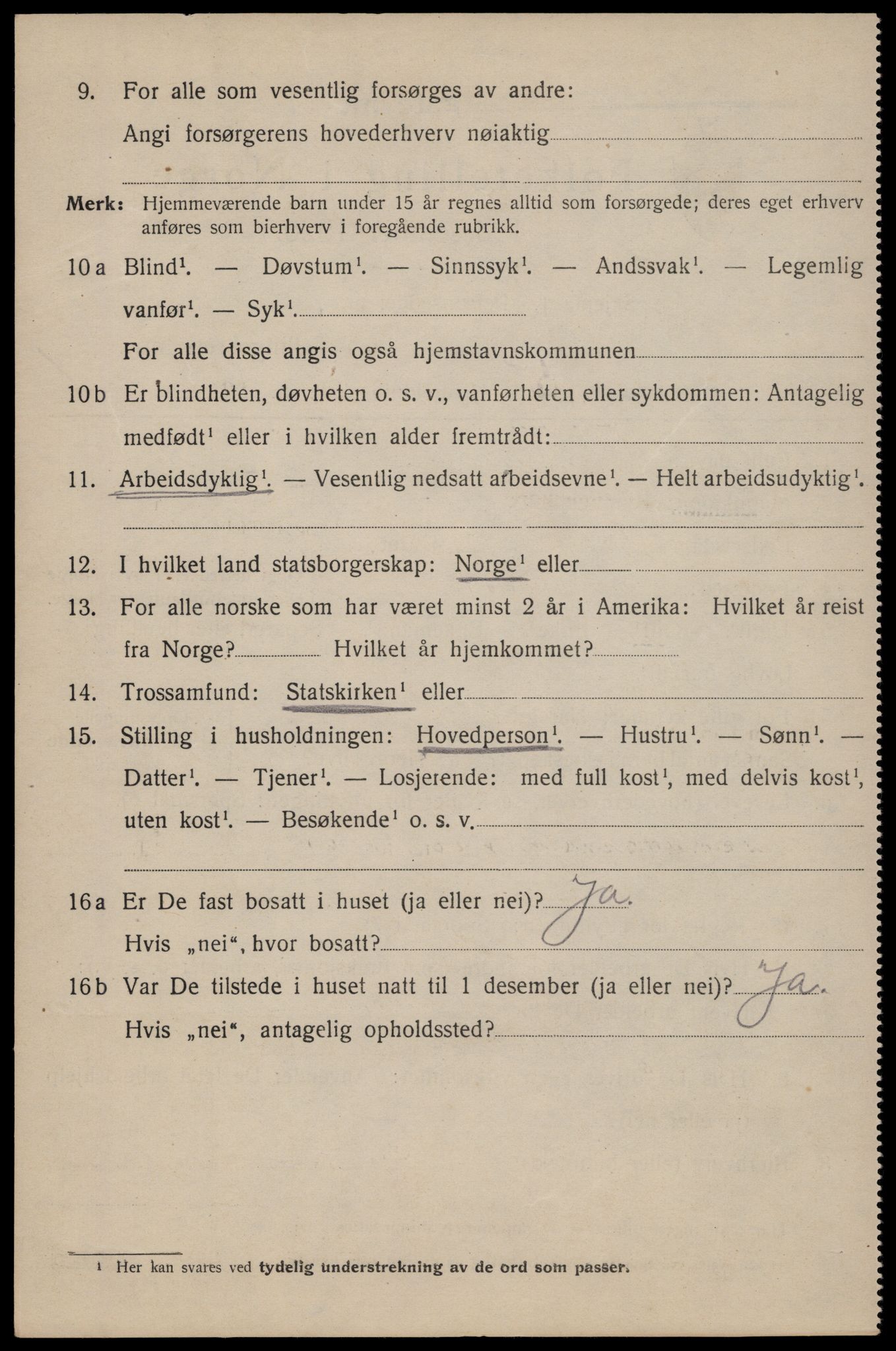 SAT, 1920 census for Trondheim, 1920, p. 134357