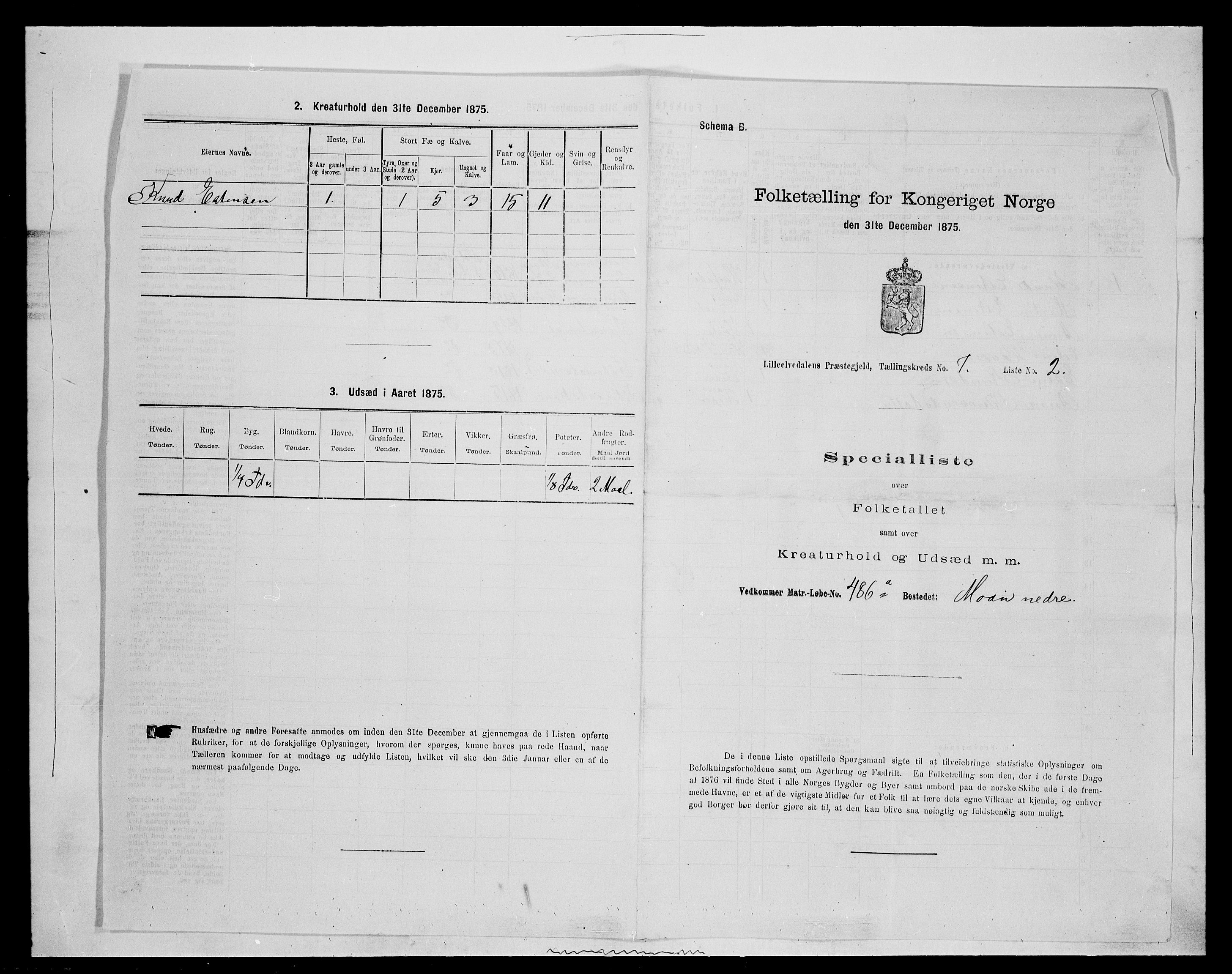 SAH, 1875 census for 0438P Lille Elvedalen, 1875, p. 648