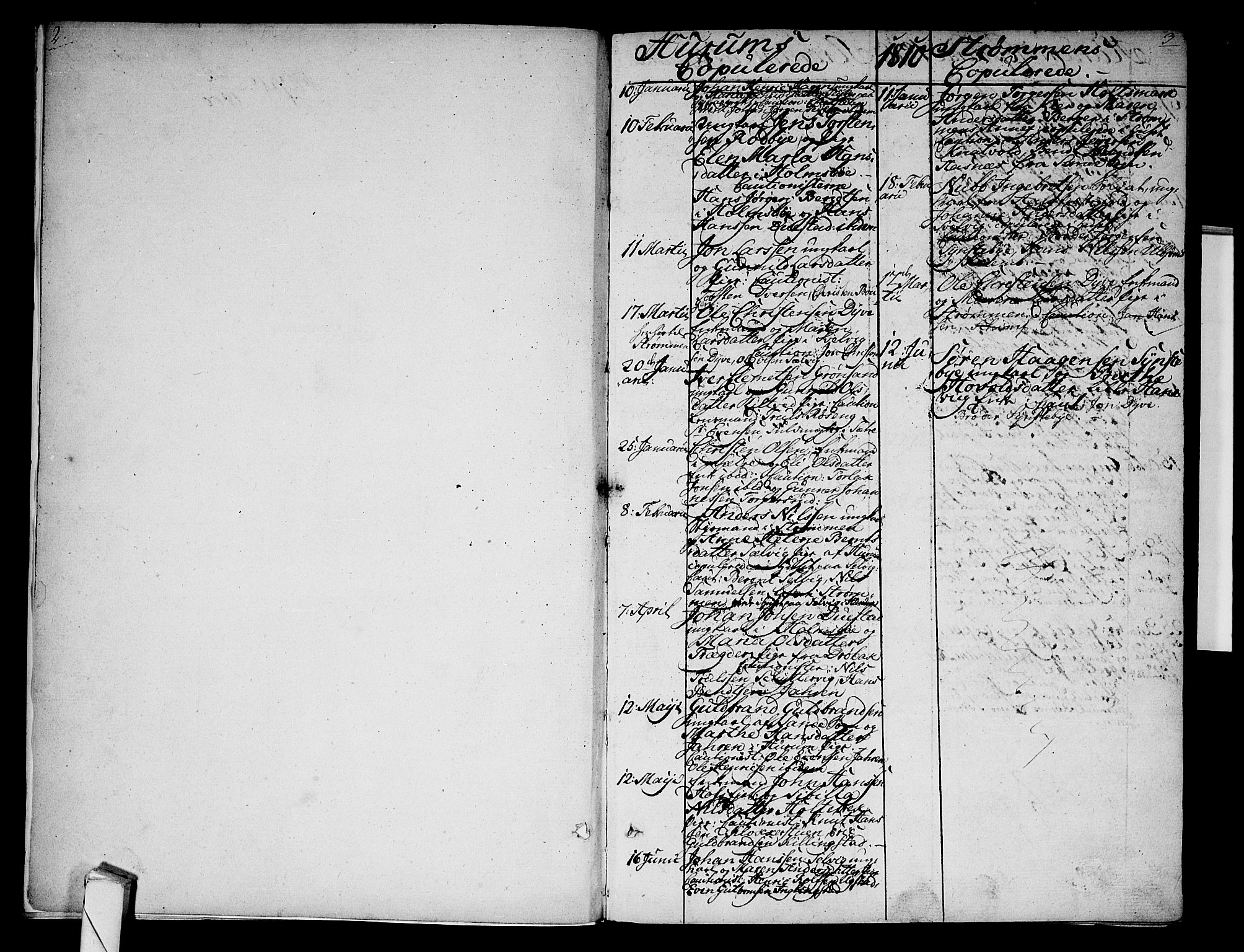 Hurum kirkebøker, AV/SAKO-A-229/F/Fa/L0008: Parish register (official) no. 8, 1810-1815, p. 2-3