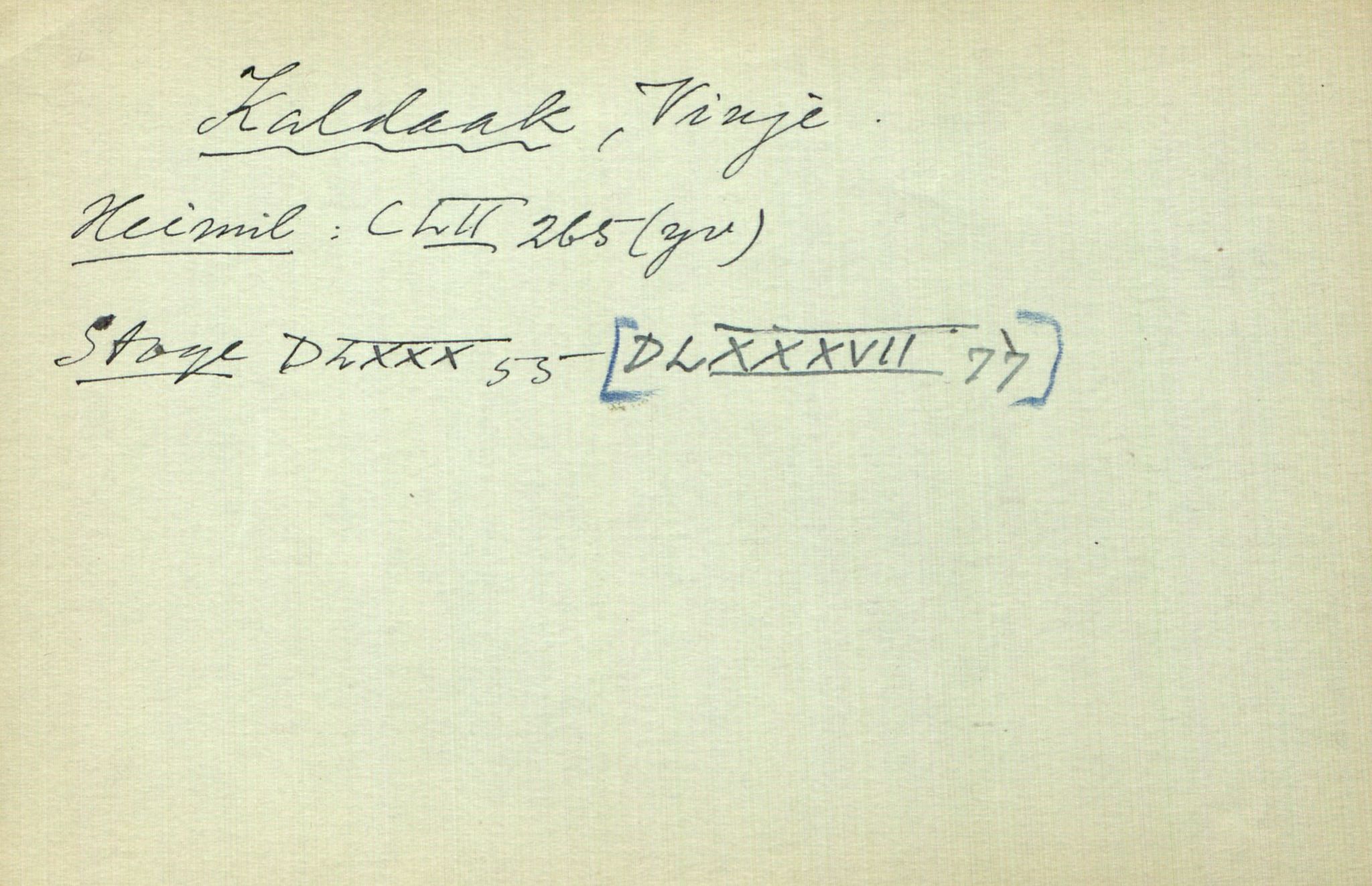 Rikard Berge, TEMU/TGM-A-1003/I/L0011: Personregister- K, 1910-1950