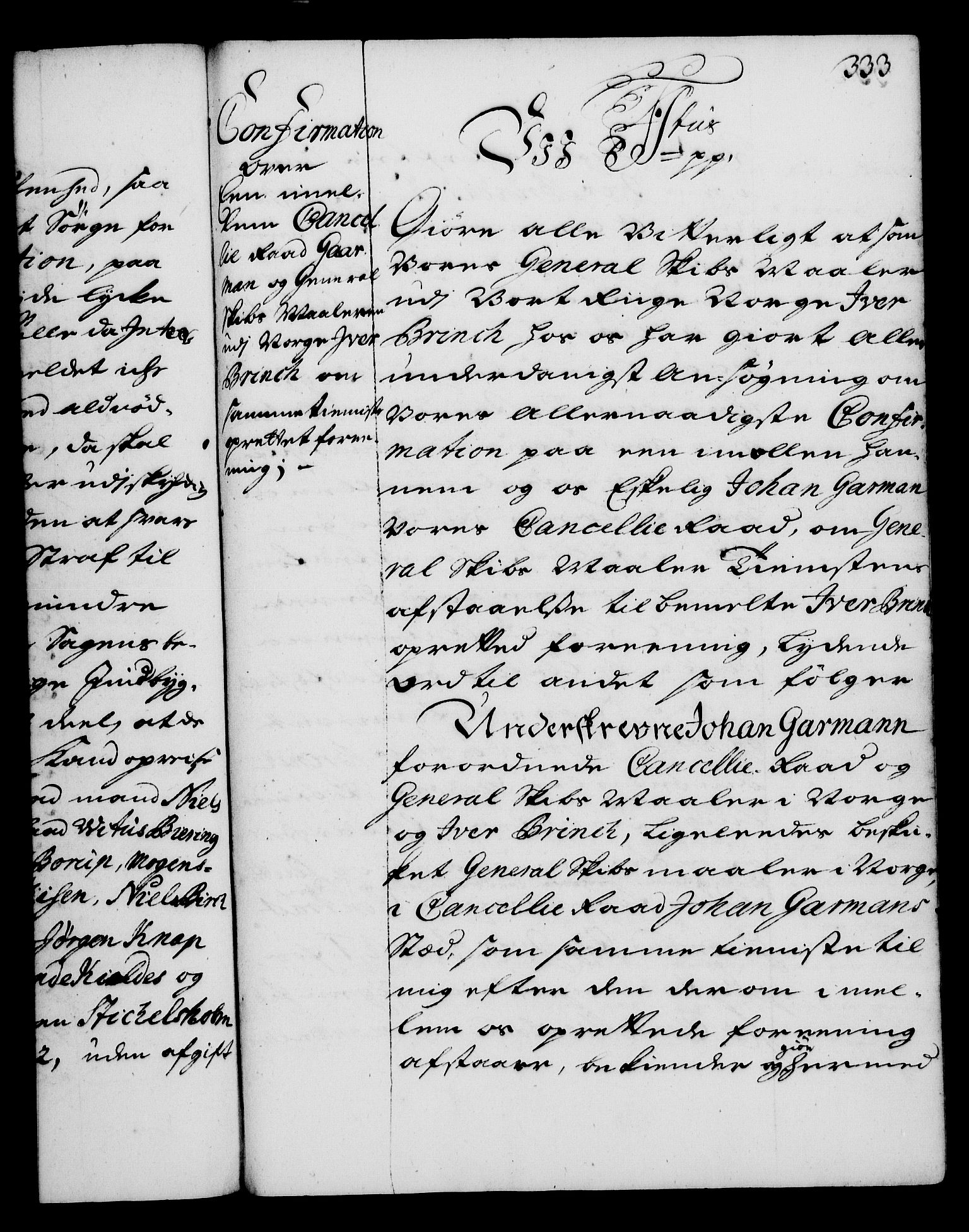 Rentekammeret, Kammerkanselliet, AV/RA-EA-3111/G/Gg/Gga/L0003: Norsk ekspedisjonsprotokoll med register (merket RK 53.3), 1727-1734, p. 333