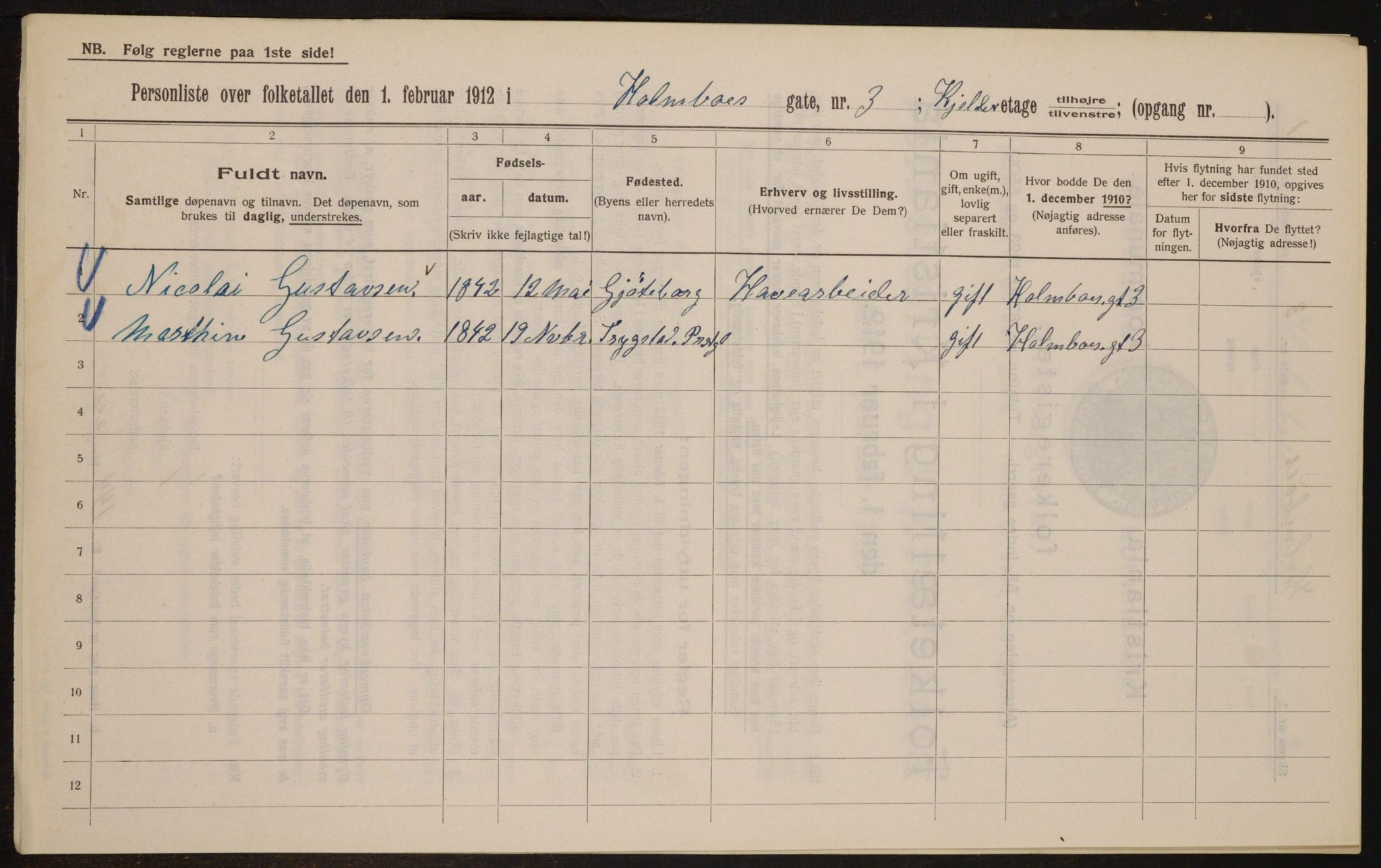 OBA, Municipal Census 1912 for Kristiania, 1912, p. 41177