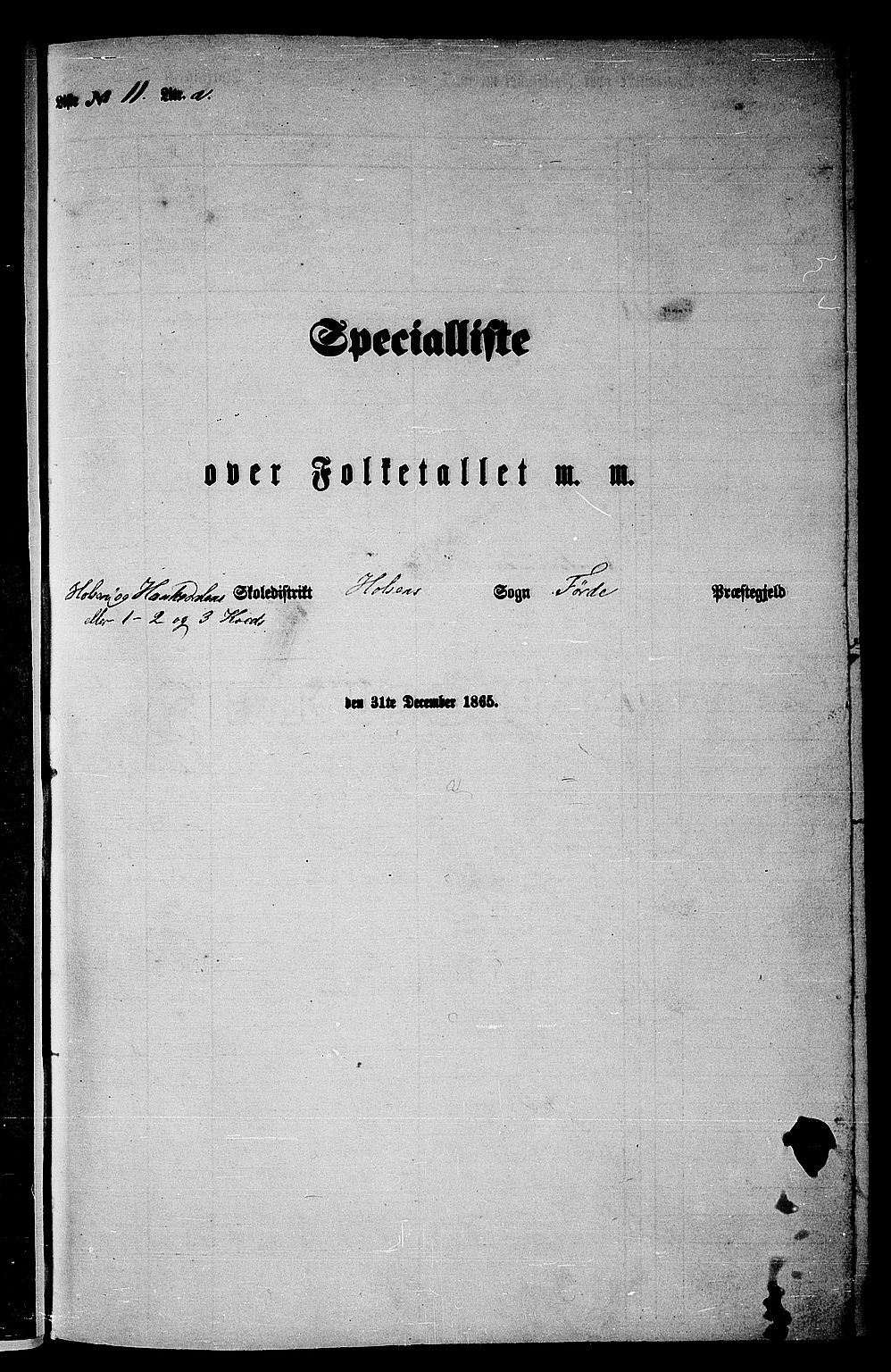 RA, 1865 census for Førde, 1865, p. 16