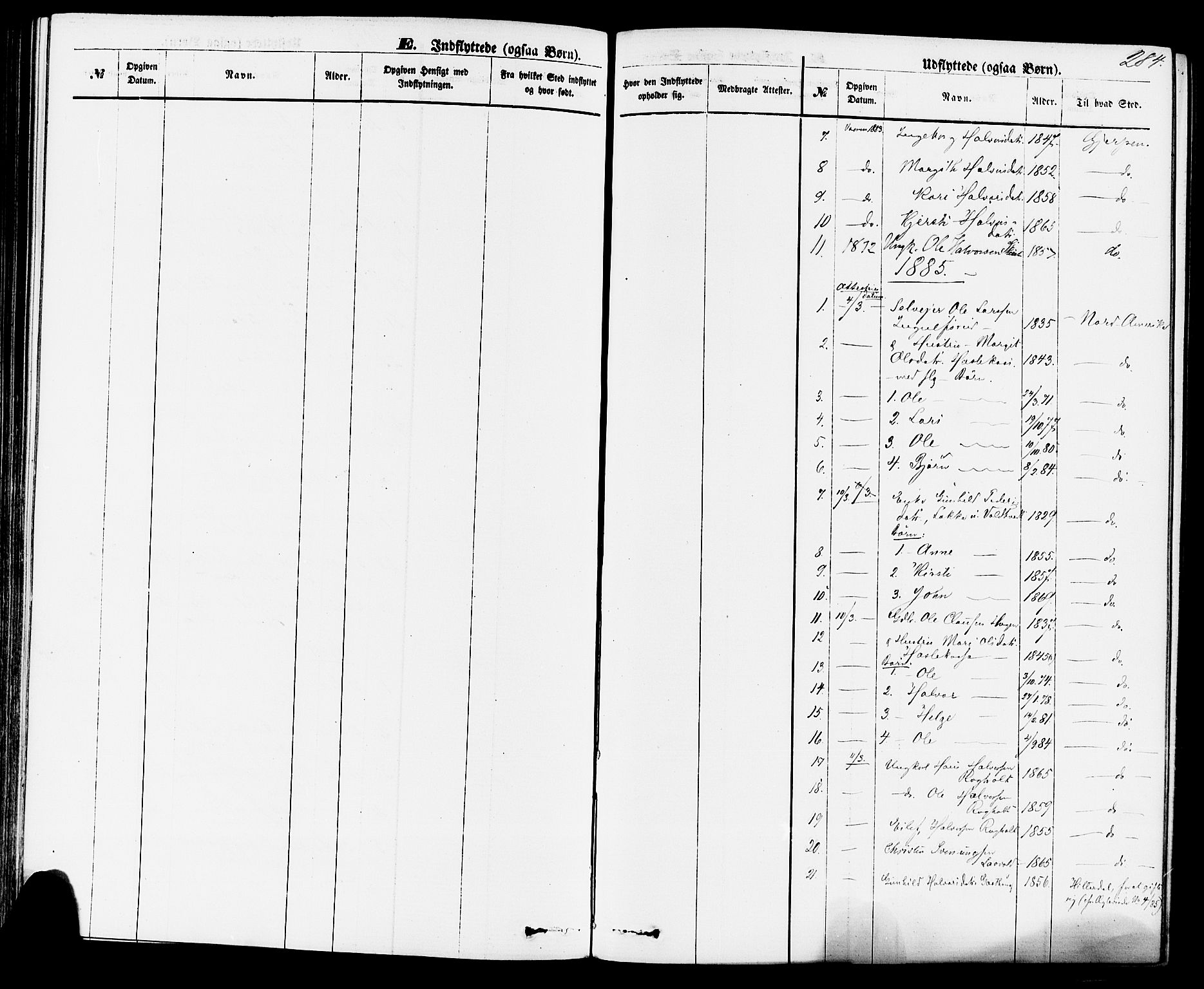 Sauherad kirkebøker, SAKO/A-298/F/Fa/L0008: Parish register (official) no. I 8, 1873-1886, p. 284