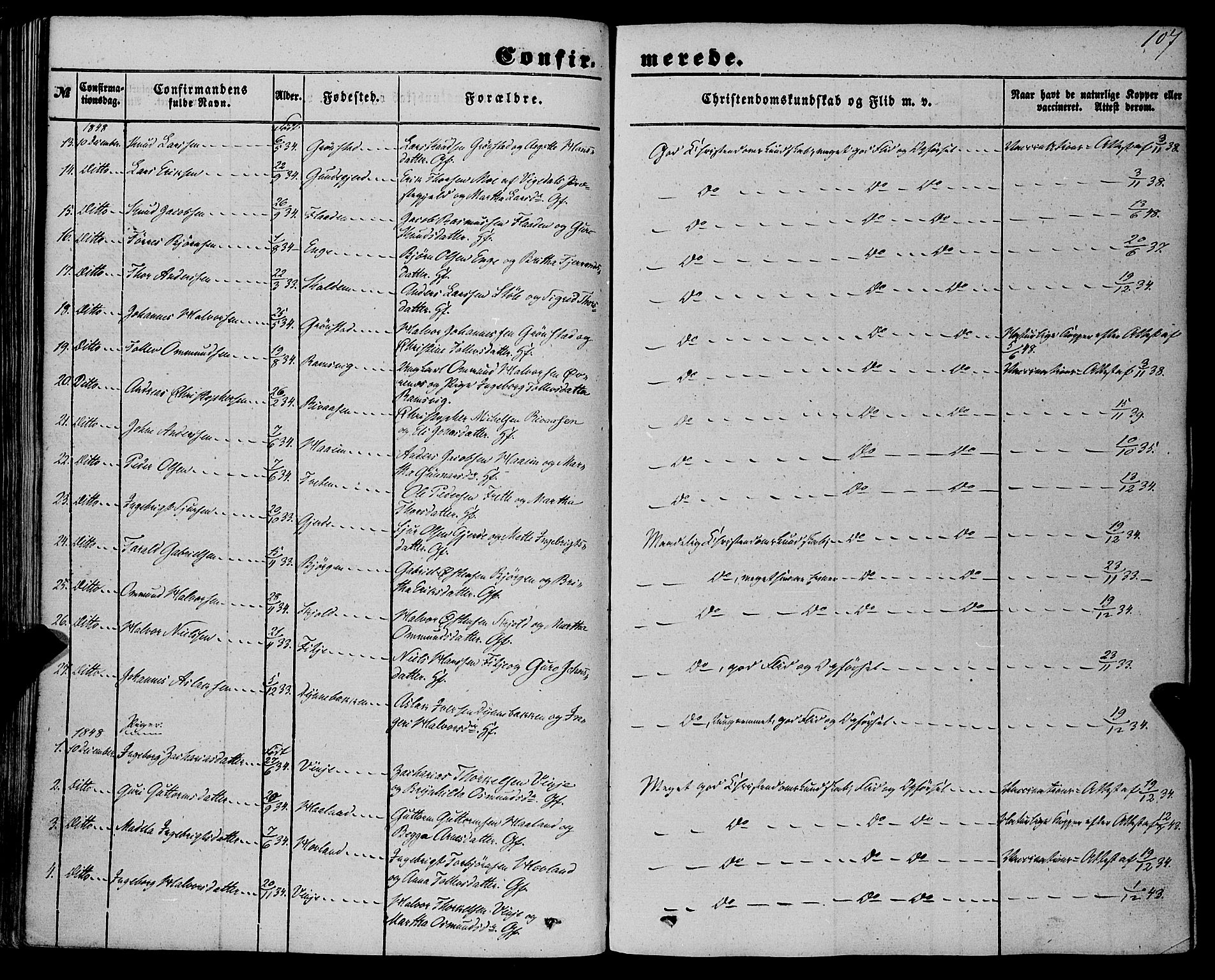Etne sokneprestembete, SAB/A-75001/H/Haa: Parish register (official) no. A 8, 1848-1862, p. 107