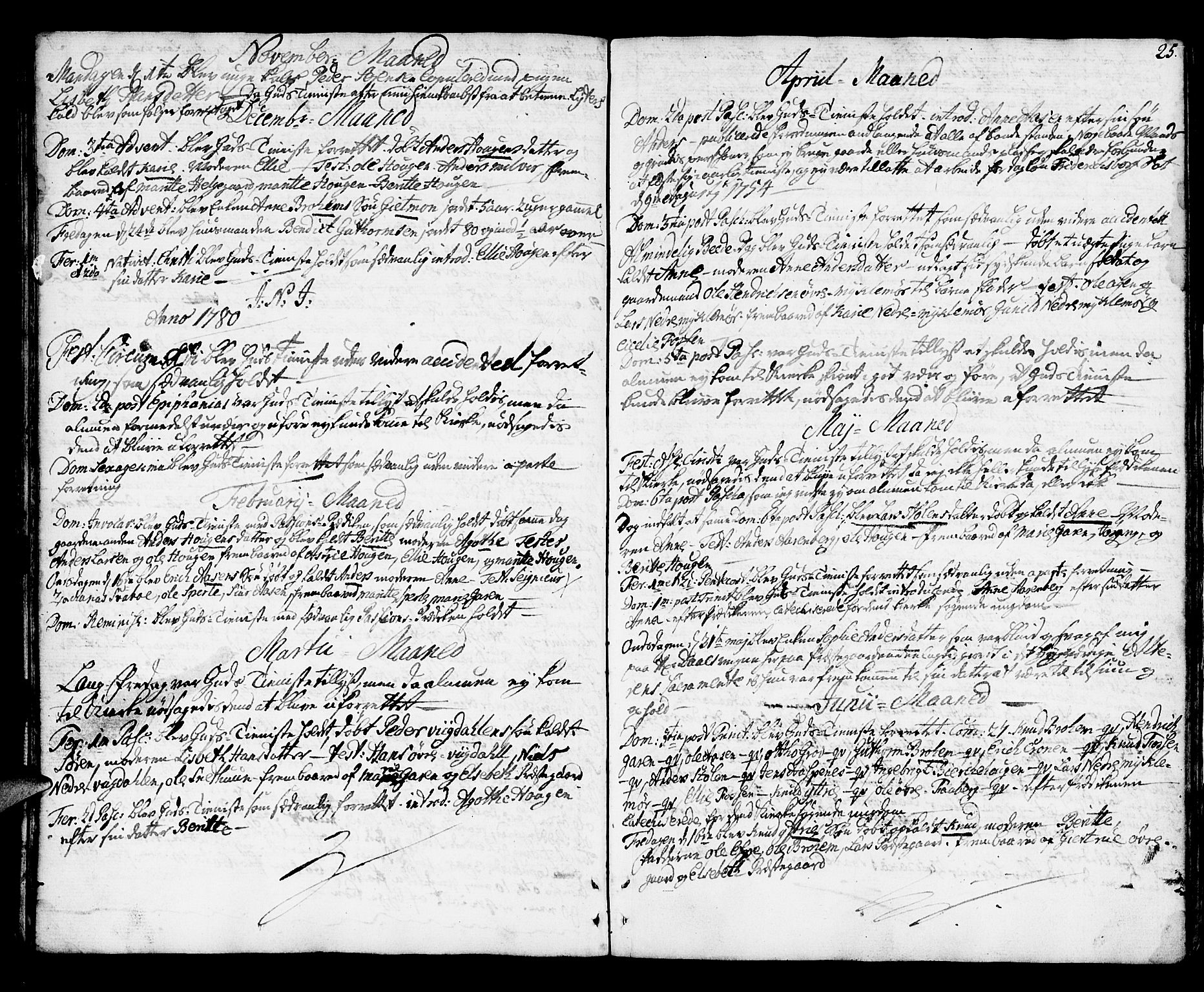 Jostedal sokneprestembete, SAB/A-80601/H/Haa/Haaa/L0002: Parish register (official) no. A 2, 1770-1806, p. 25