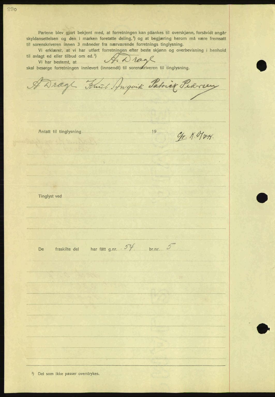 Nordmøre sorenskriveri, AV/SAT-A-4132/1/2/2Ca: Mortgage book no. A81, 1937-1937, Diary no: : 739/1937