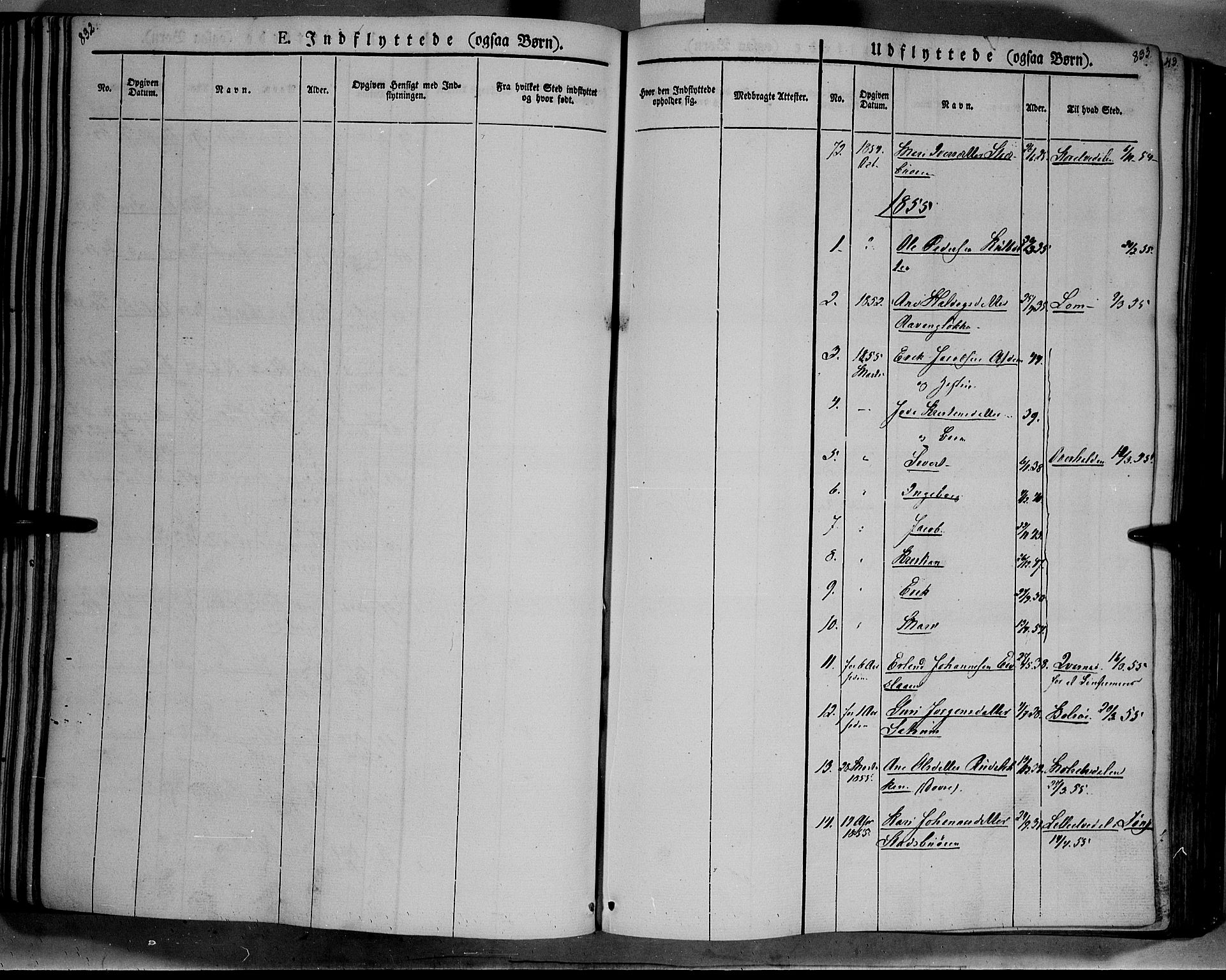 Lesja prestekontor, SAH/PREST-068/H/Ha/Haa/L0006: Parish register (official) no. 6B, 1843-1854, p. 832-833