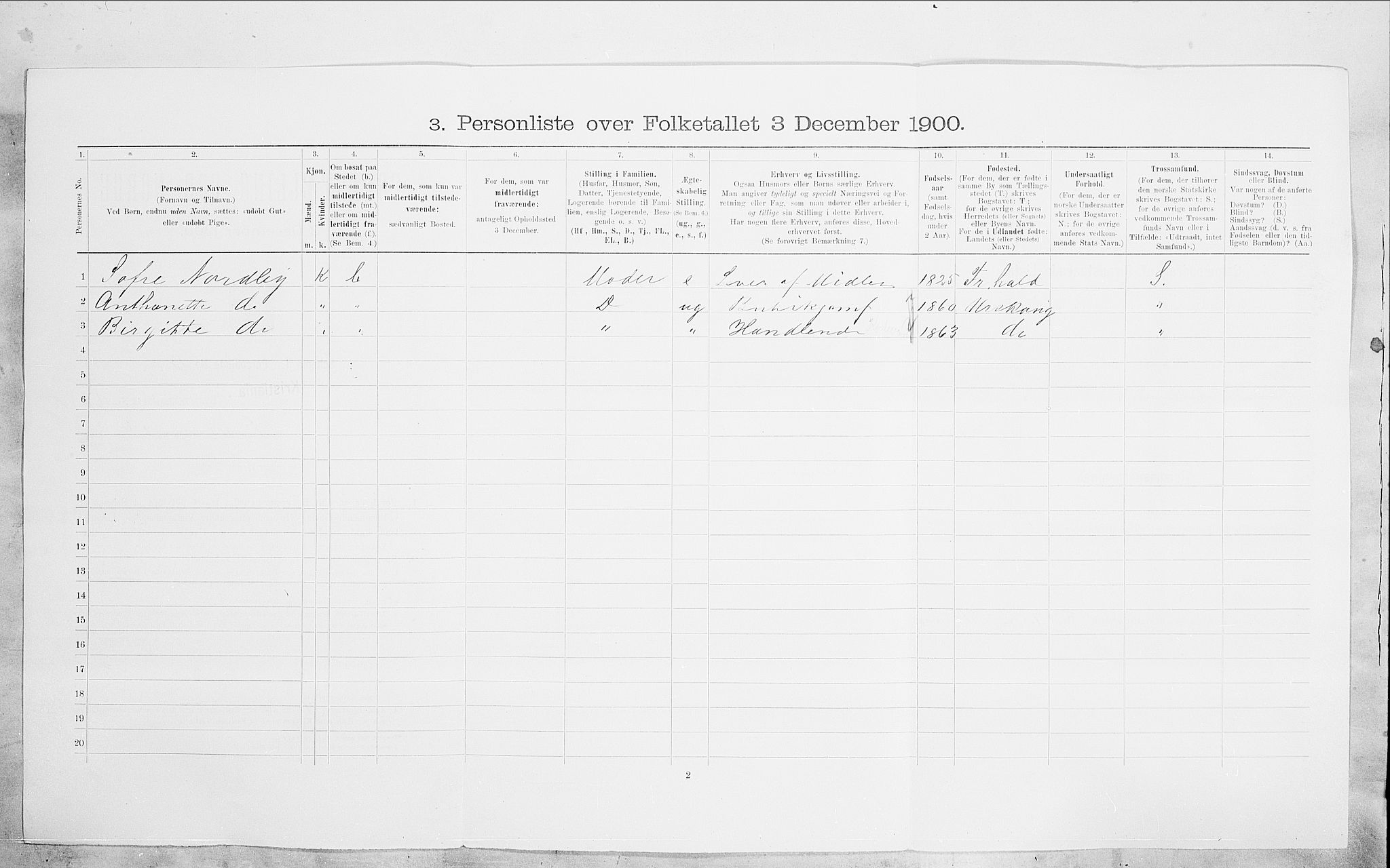 SAO, 1900 census for Kristiania, 1900, p. 92684