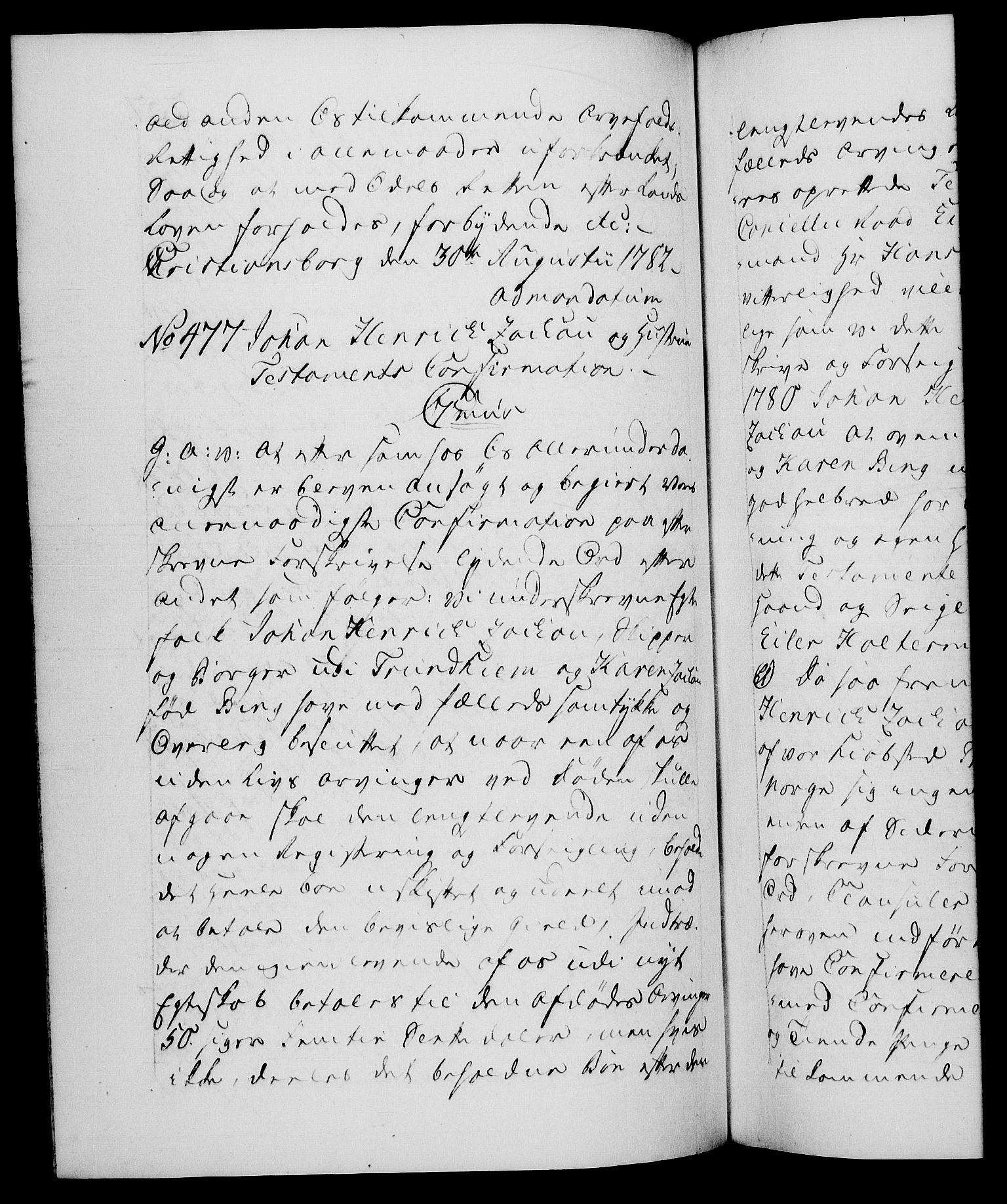 Danske Kanselli 1572-1799, RA/EA-3023/F/Fc/Fca/Fcaa/L0049: Norske registre, 1782-1783, p. 267b