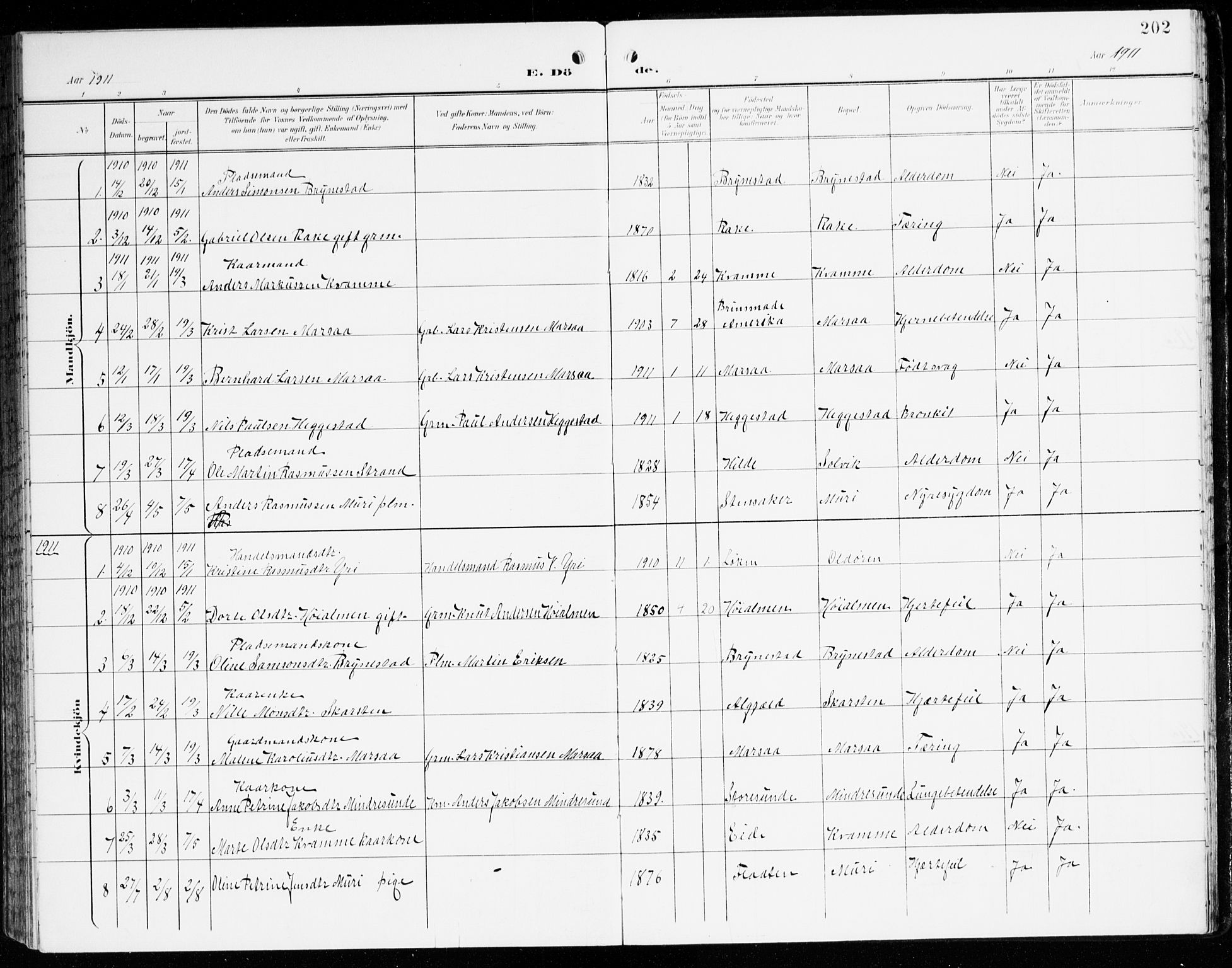 Innvik sokneprestembete, AV/SAB-A-80501: Parish register (official) no. C 2, 1900-1920, p. 202