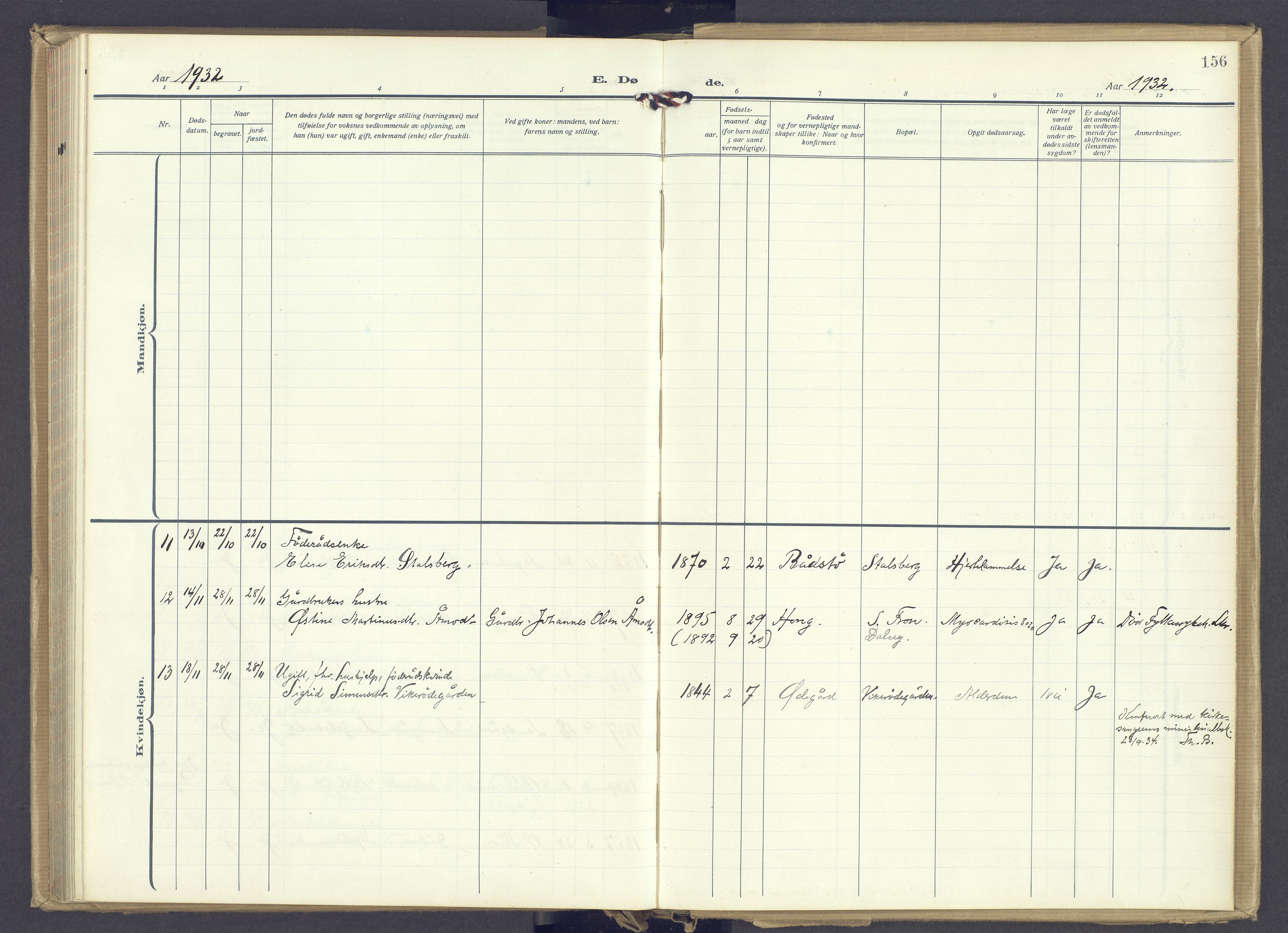 Øyer prestekontor, AV/SAH-PREST-084/H/Ha/Haa/L0014: Parish register (official) no. 14, 1919-1932, p. 156