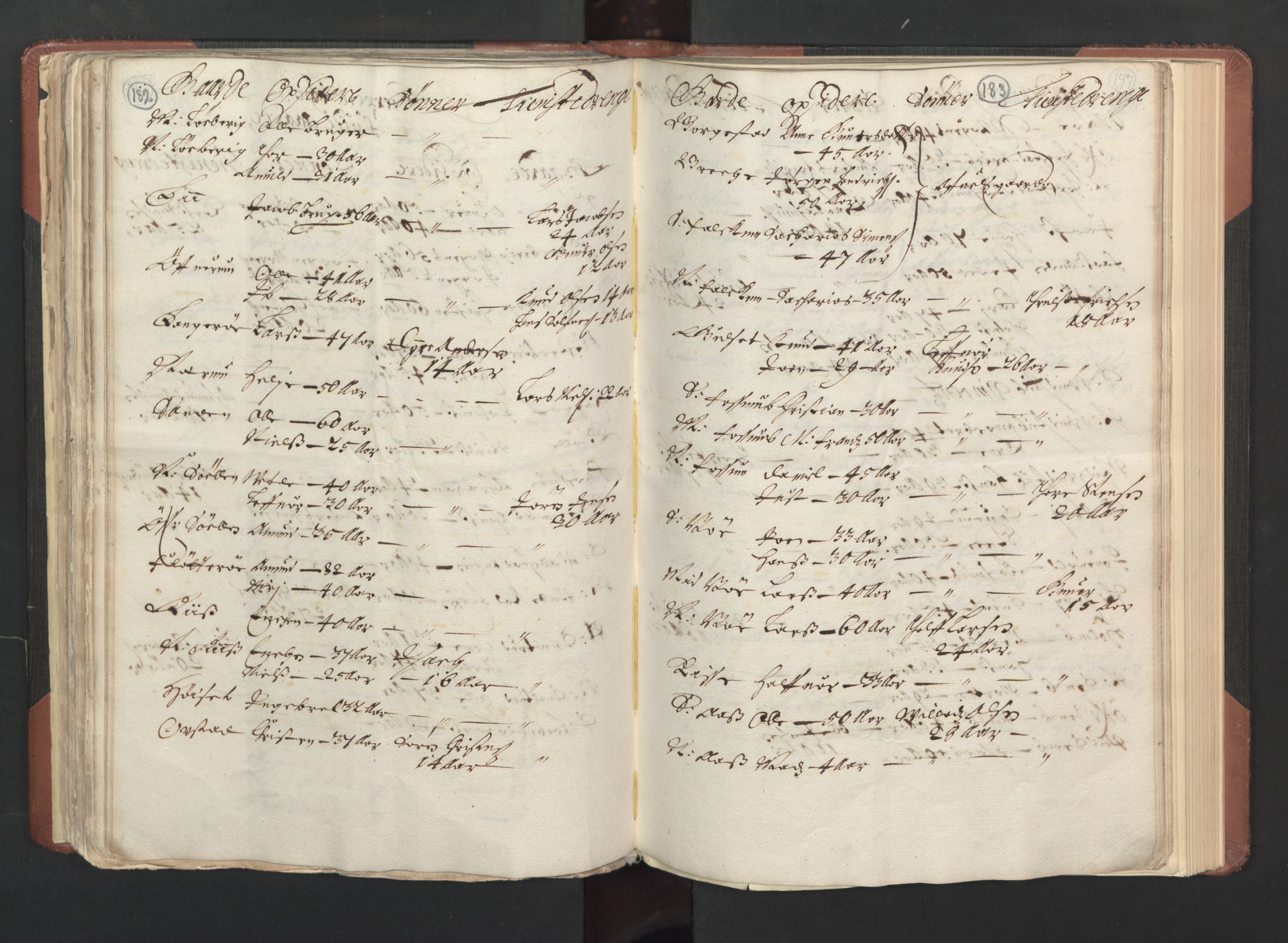 RA, Bailiff's Census 1664-1666, no. 6: Øvre and Nedre Telemark fogderi and Bamble fogderi , 1664, p. 182-183