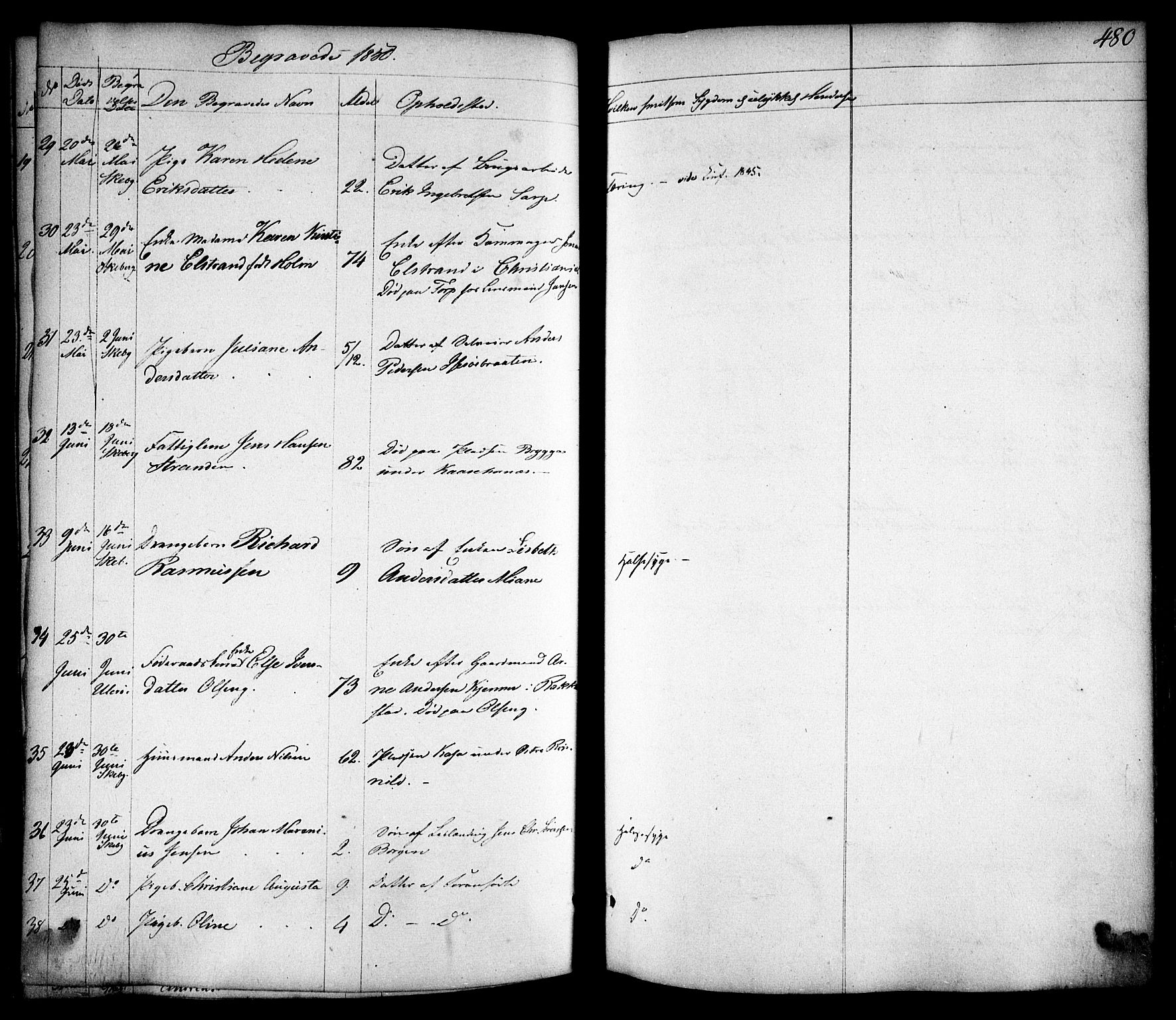 Skjeberg prestekontor Kirkebøker, AV/SAO-A-10923/F/Fa/L0006: Parish register (official) no. I 6, 1846-1858, p. 480