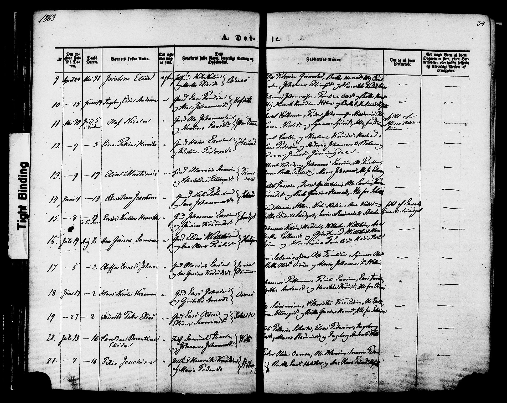 Ministerialprotokoller, klokkerbøker og fødselsregistre - Møre og Romsdal, SAT/A-1454/509/L0105: Parish register (official) no. 509A03, 1848-1882, p. 34