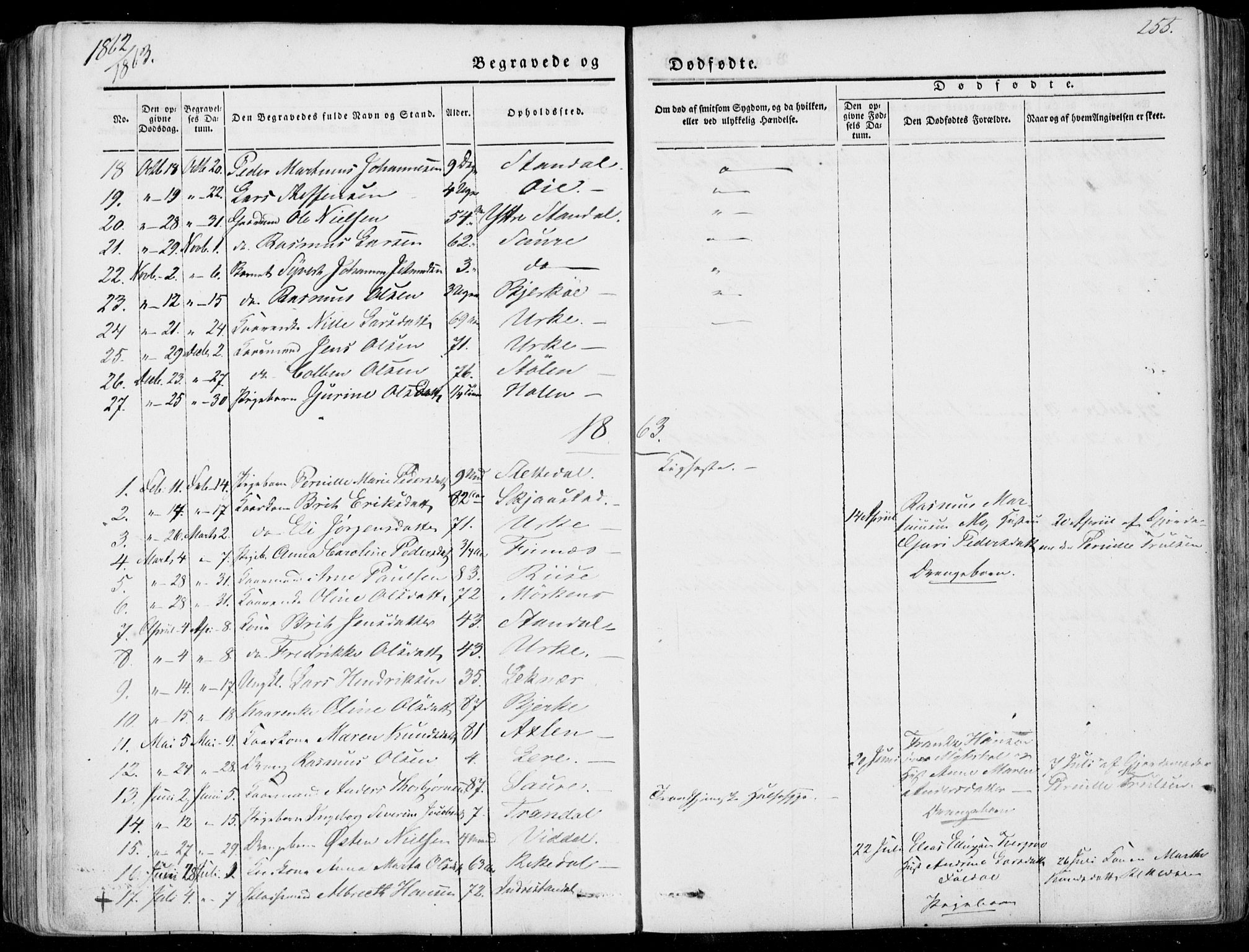 Ministerialprotokoller, klokkerbøker og fødselsregistre - Møre og Romsdal, AV/SAT-A-1454/515/L0209: Parish register (official) no. 515A05, 1847-1868, p. 255