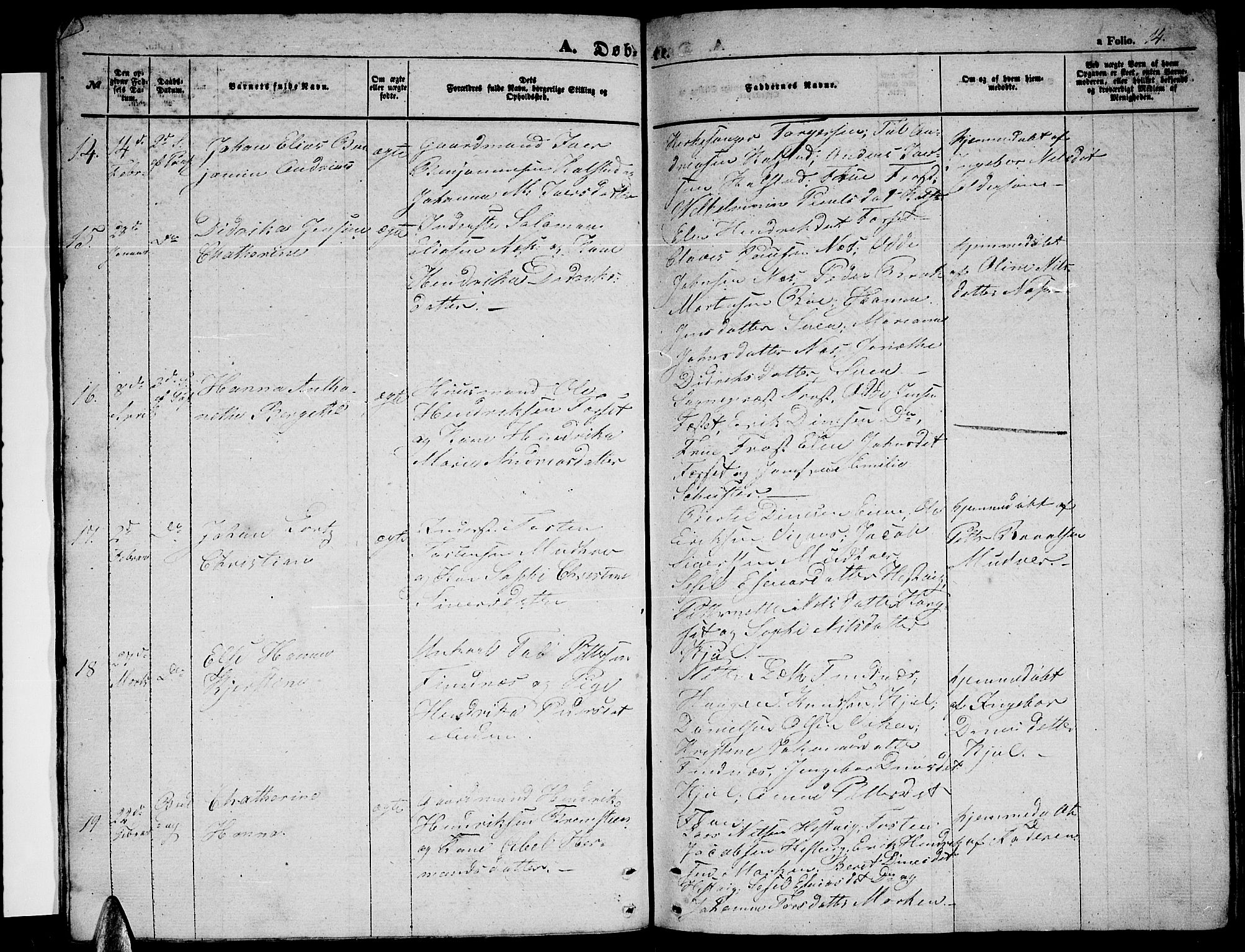 Ministerialprotokoller, klokkerbøker og fødselsregistre - Nordland, SAT/A-1459/816/L0251: Parish register (copy) no. 816C01, 1852-1870, p. 14