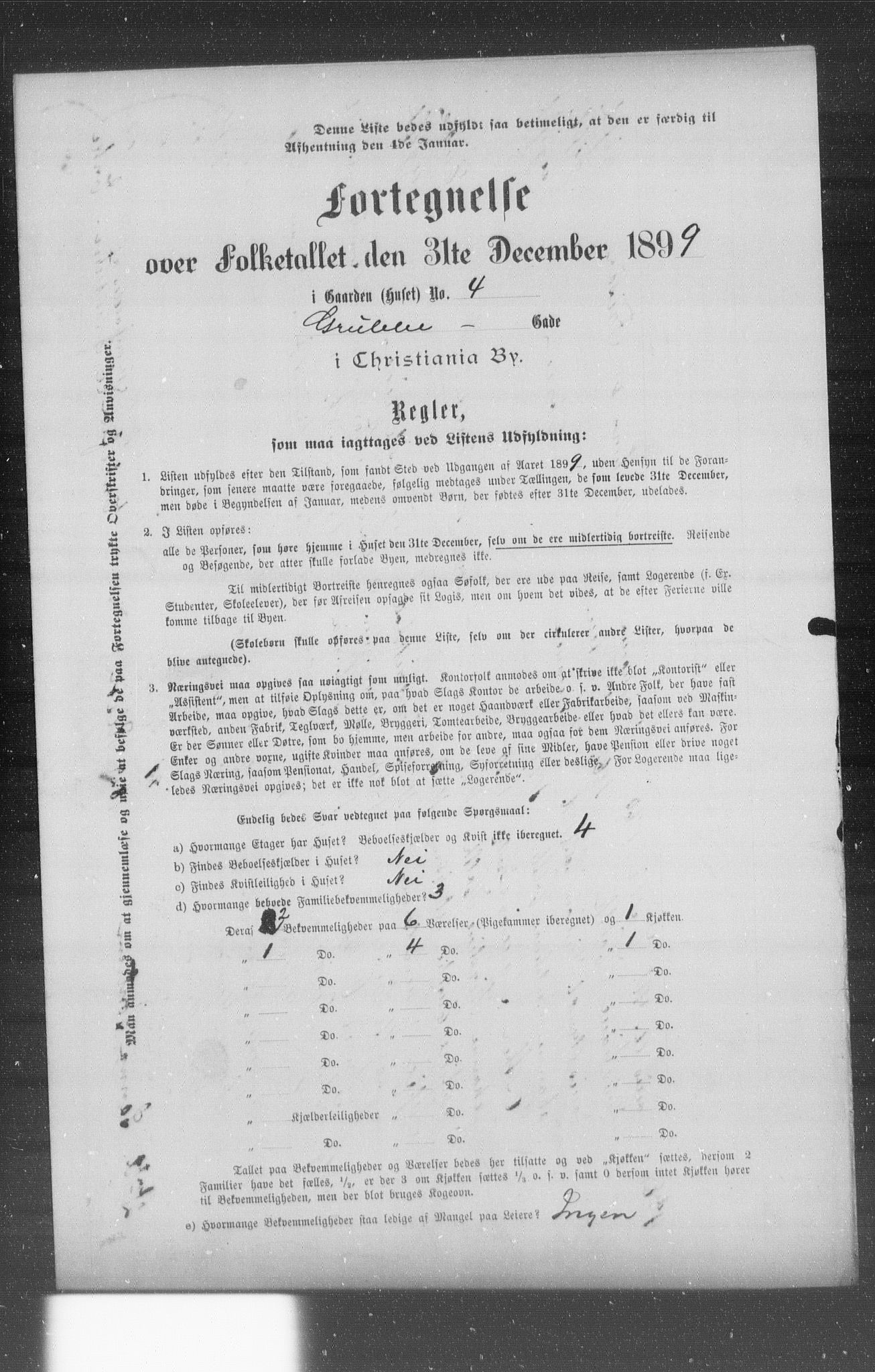 OBA, Municipal Census 1899 for Kristiania, 1899, p. 4031