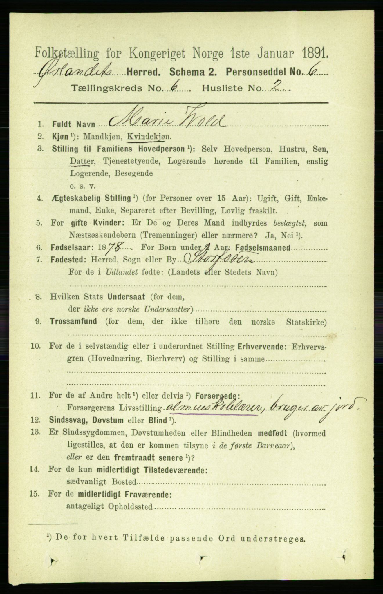 RA, 1891 census for 1621 Ørland, 1891, p. 1862