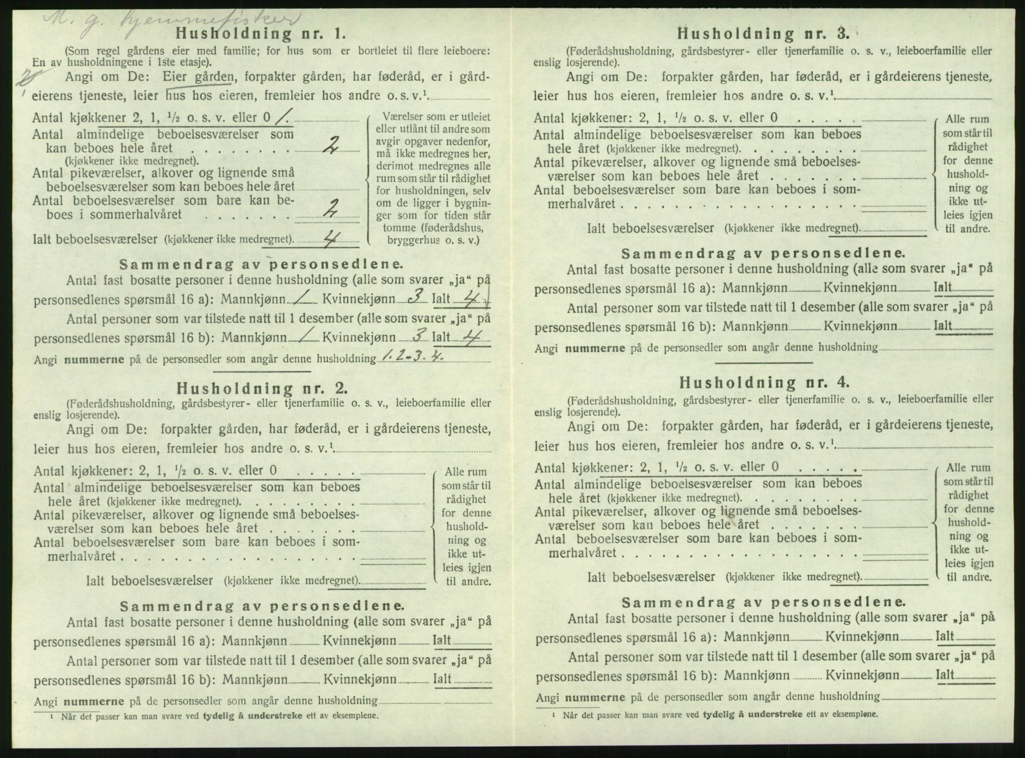 SAT, 1920 census for Tustna, 1920, p. 230