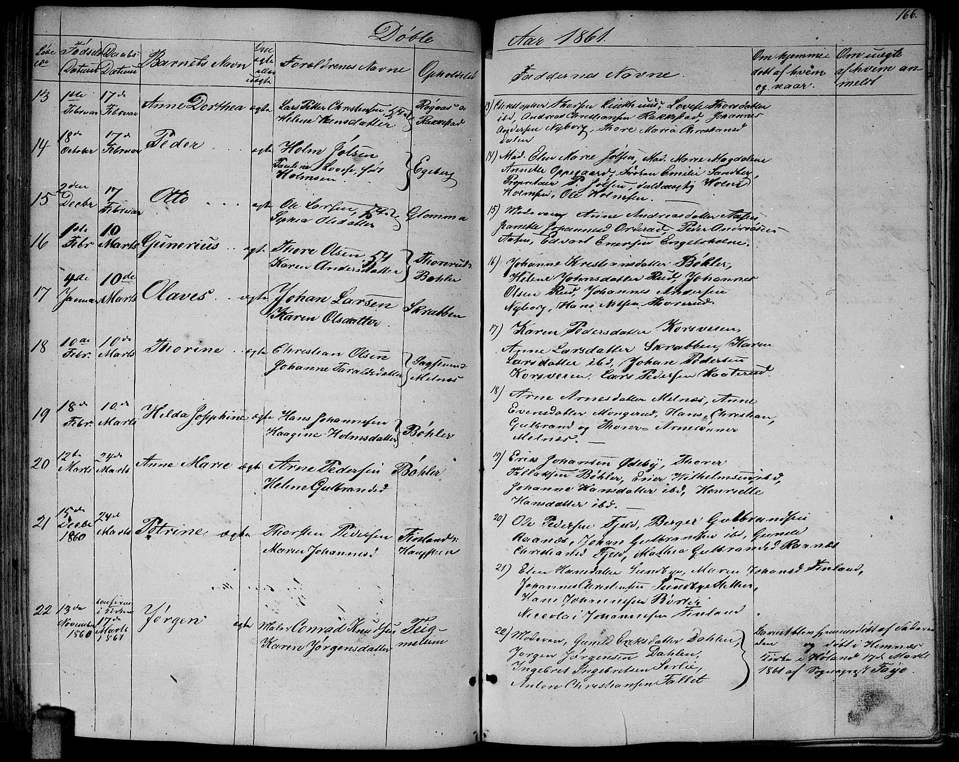 Enebakk prestekontor Kirkebøker, SAO/A-10171c/G/Ga/L0004: Parish register (copy) no. I 4, 1850-1866, p. 166