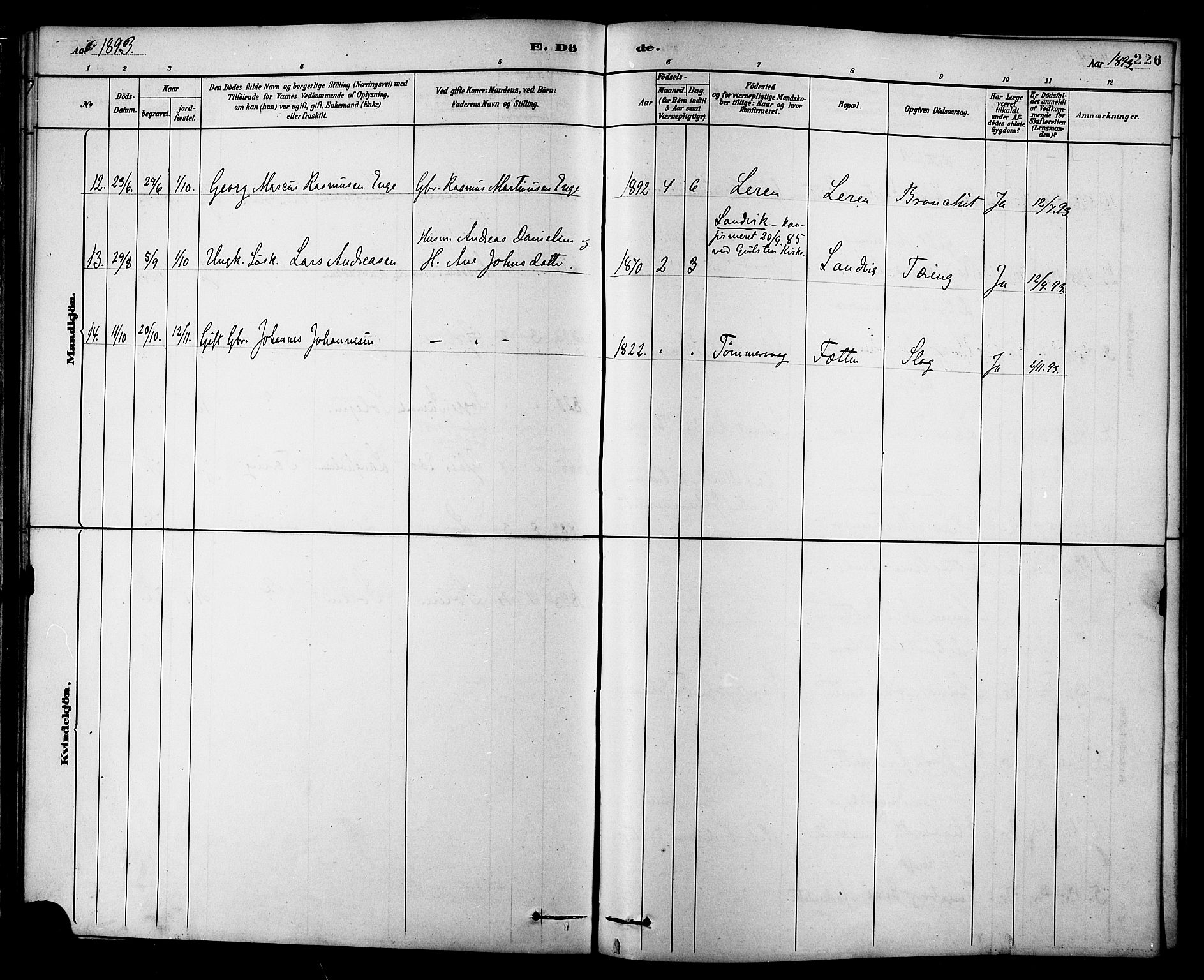 Ministerialprotokoller, klokkerbøker og fødselsregistre - Møre og Romsdal, AV/SAT-A-1454/577/L0896: Parish register (official) no. 577A03, 1880-1898, p. 226