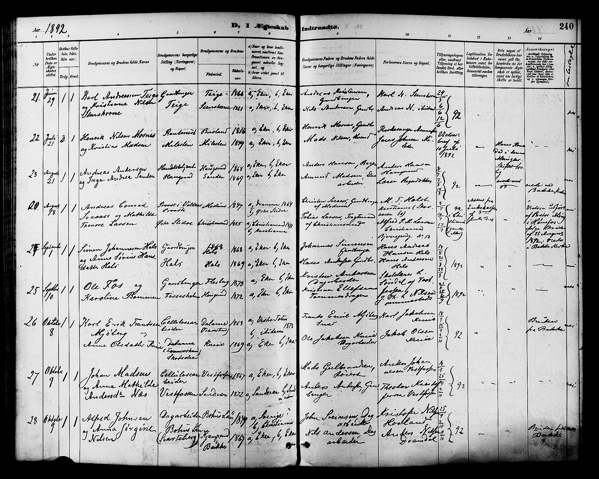 Eiker kirkebøker, AV/SAKO-A-4/F/Fb/L0002: Parish register (official) no. II 2, 1889-1896, p. 240