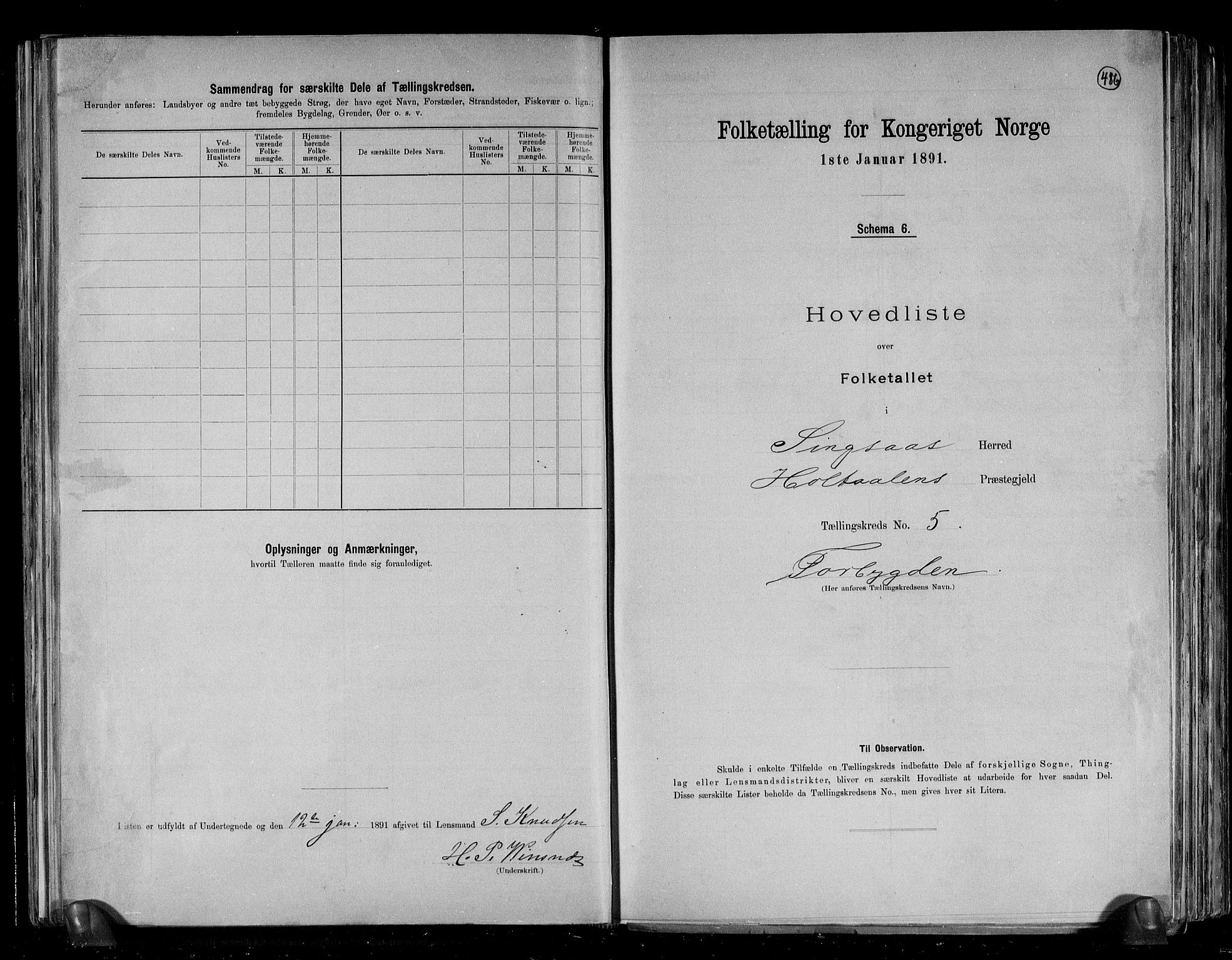 RA, 1891 census for 1646 Singsås, 1891, p. 17