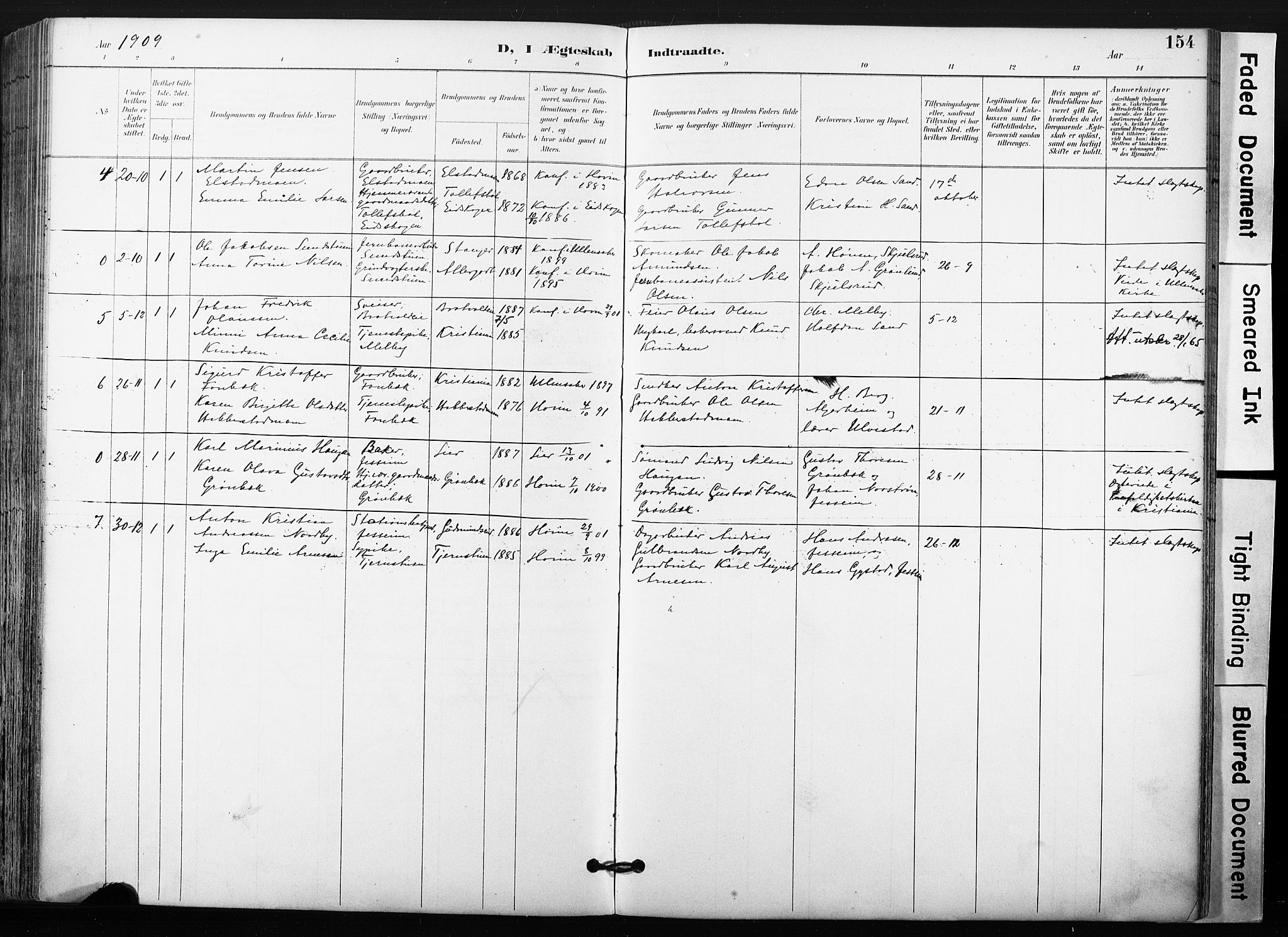 Ullensaker prestekontor Kirkebøker, SAO/A-10236a/F/Fb/L0002: Parish register (official) no. II 2, 1894-1909, p. 154