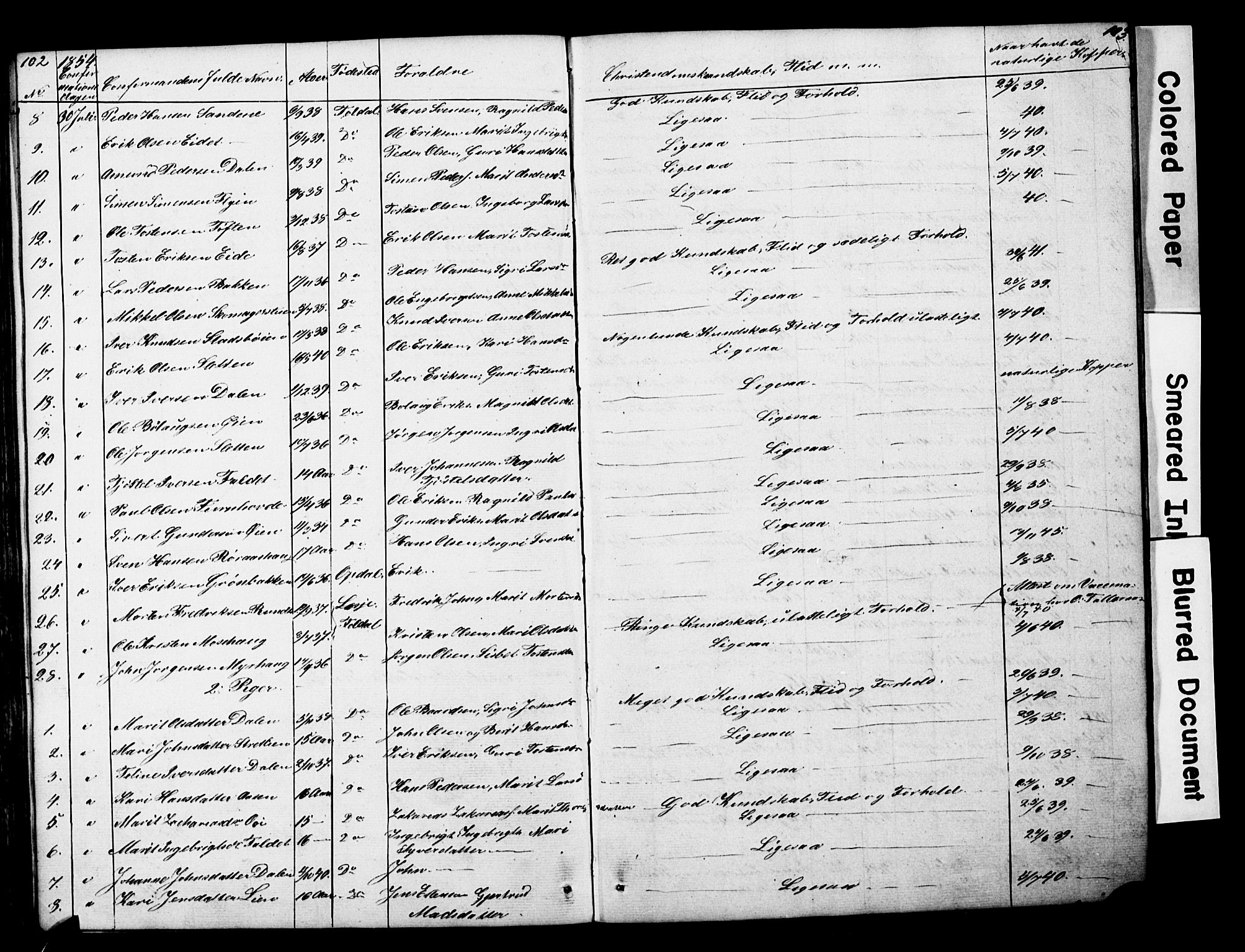 Lesja prestekontor, AV/SAH-PREST-068/H/Ha/Hab/L0014: Parish register (copy) no. 14, 1842-1856, p. 102-103