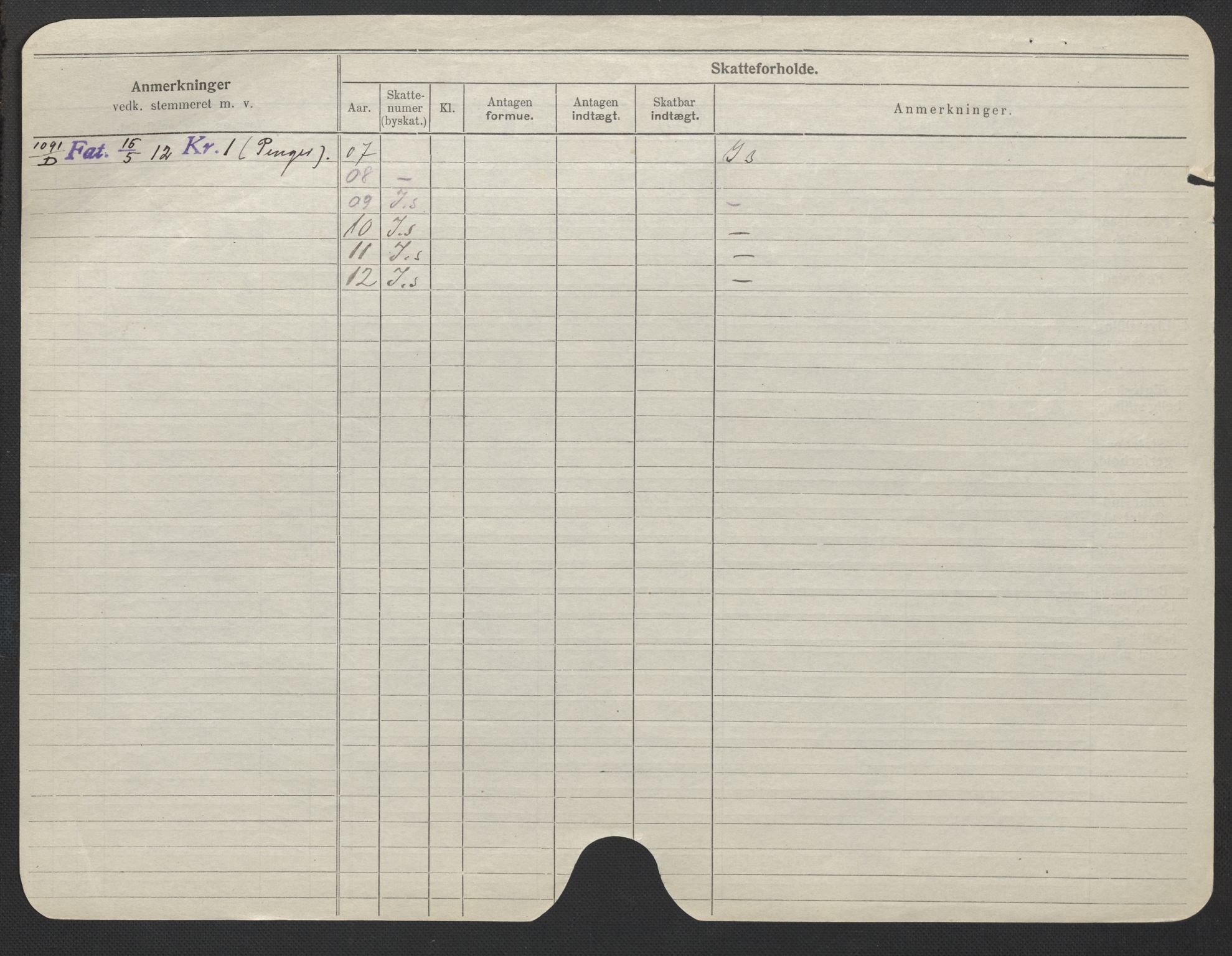 Oslo folkeregister, Registerkort, AV/SAO-A-11715/F/Fa/Fac/L0022: Kvinner, 1906-1914, p. 176b