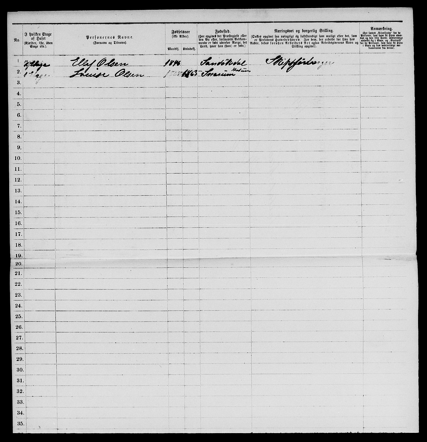 SAKO, 1885 census for 0801 Kragerø, 1885, p. 334