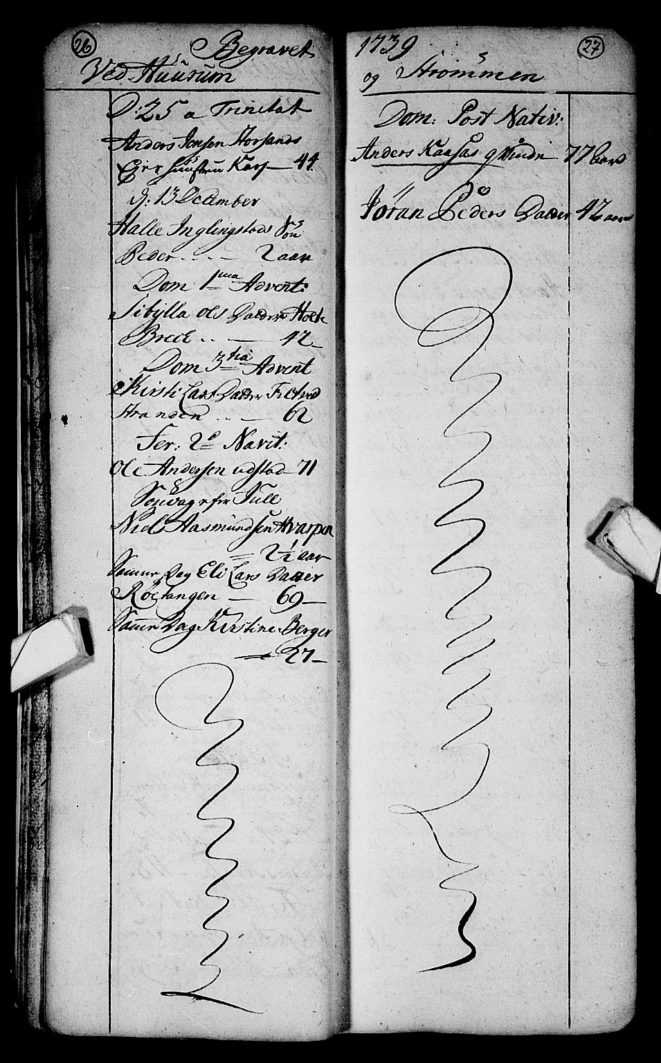 Hurum kirkebøker, AV/SAKO-A-229/F/Fa/L0004: Parish register (official) no. 4, 1733-1757, p. 26-27