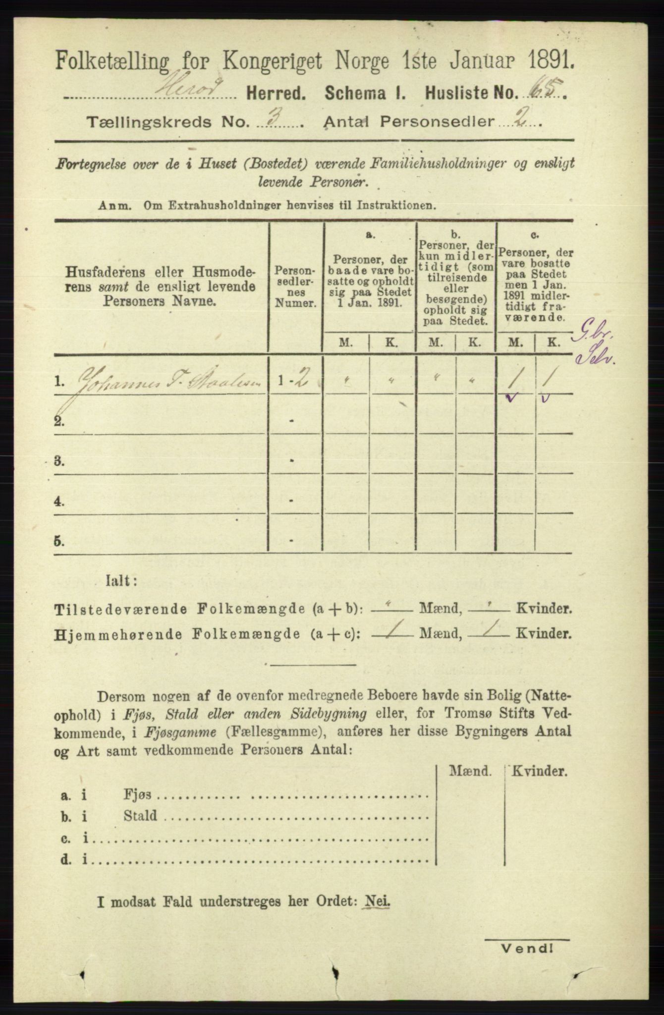 RA, 1891 census for 1039 Herad, 1891, p. 979