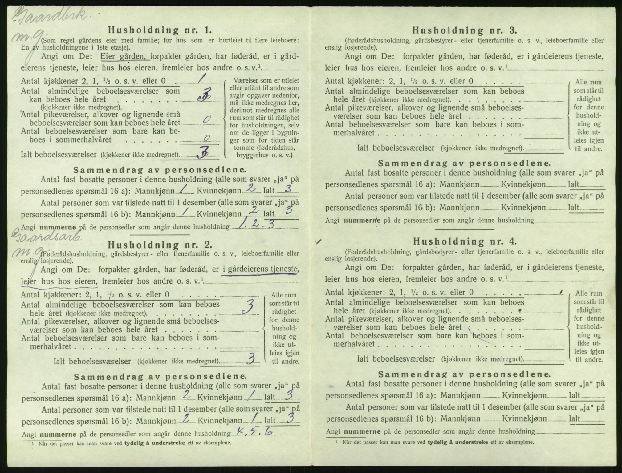 SAST, 1920 census for Sauda, 1920, p. 53