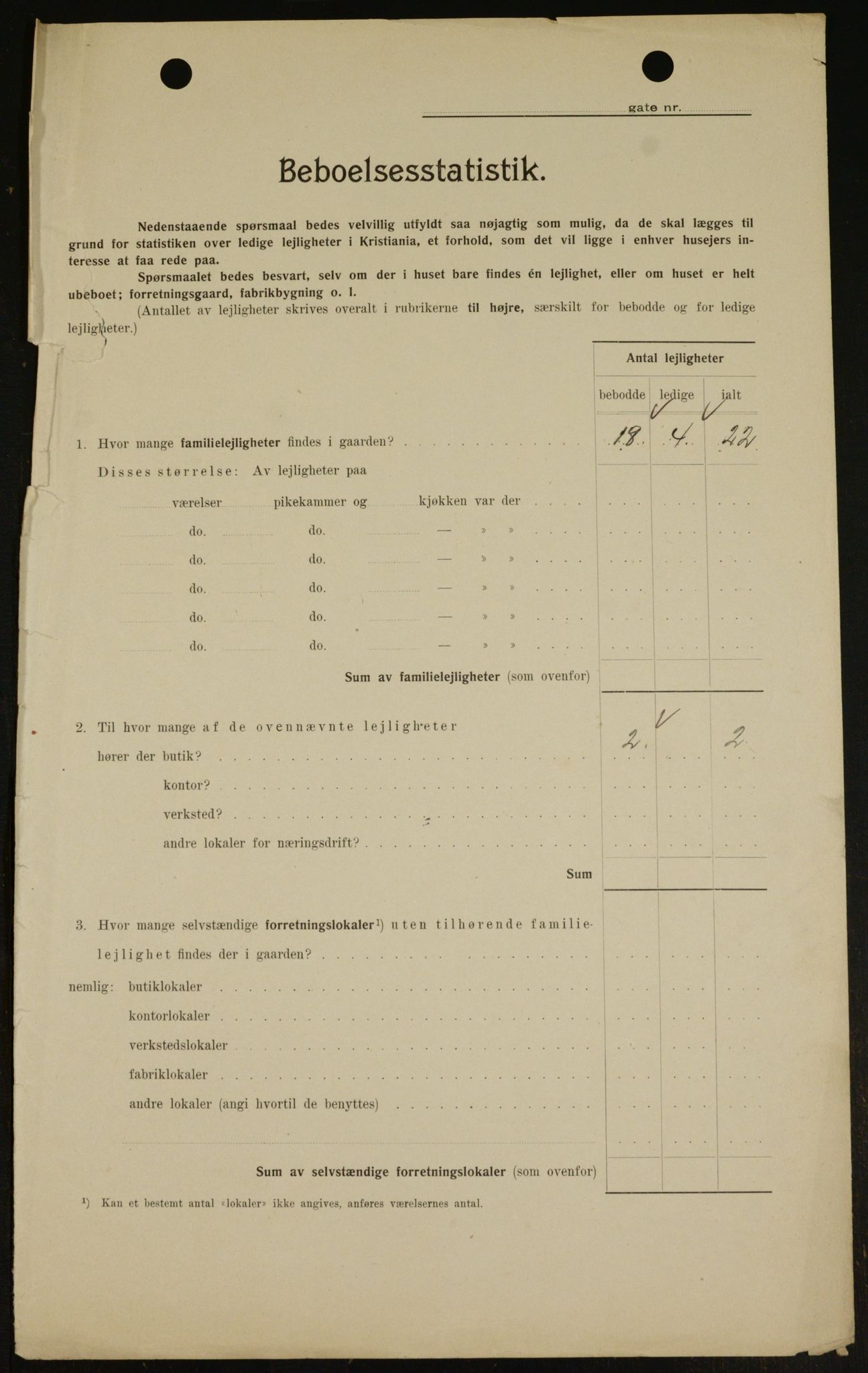 OBA, Municipal Census 1909 for Kristiania, 1909, p. 18165