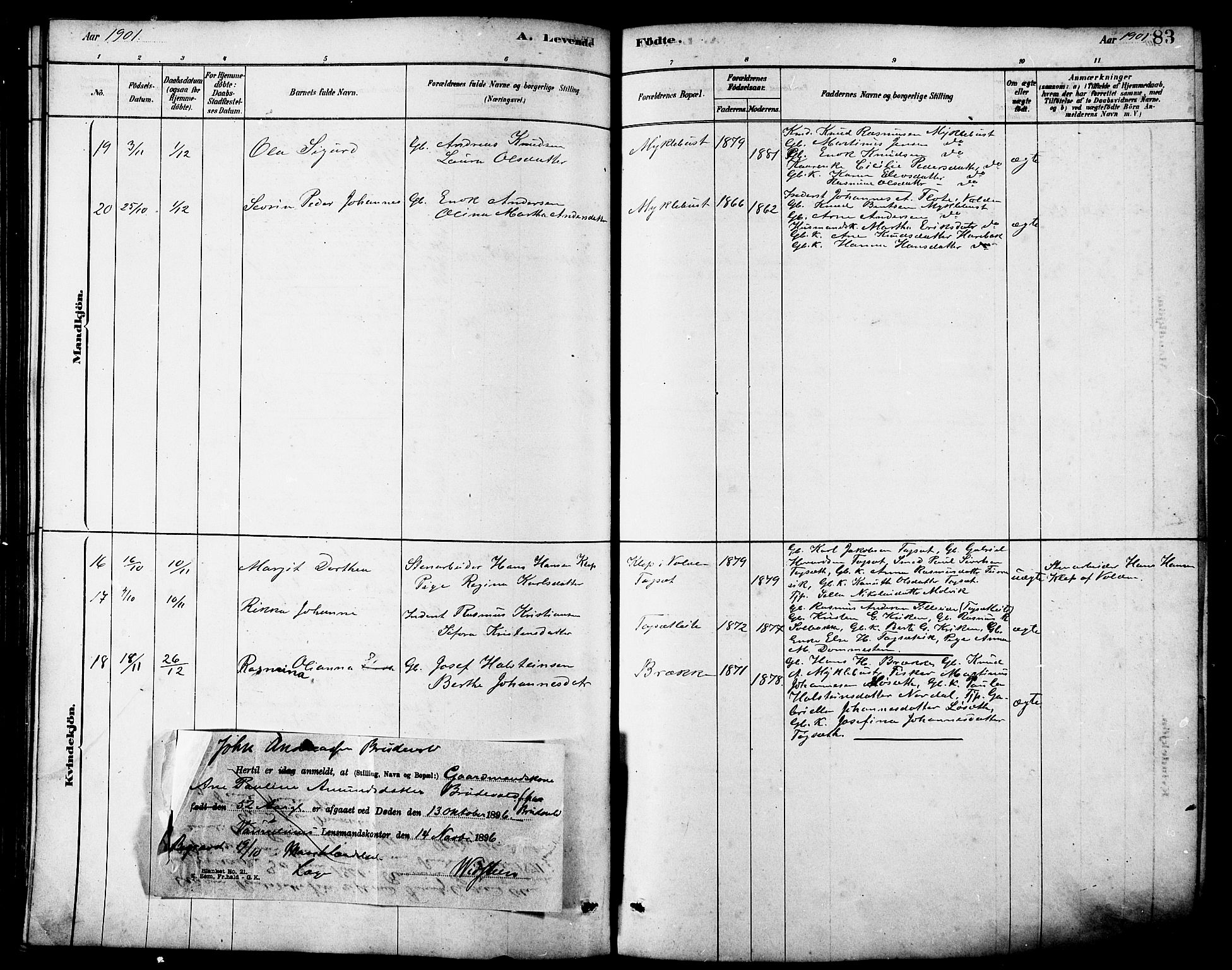 Ministerialprotokoller, klokkerbøker og fødselsregistre - Møre og Romsdal, SAT/A-1454/502/L0027: Parish register (copy) no. 502C01, 1878-1908, p. 83